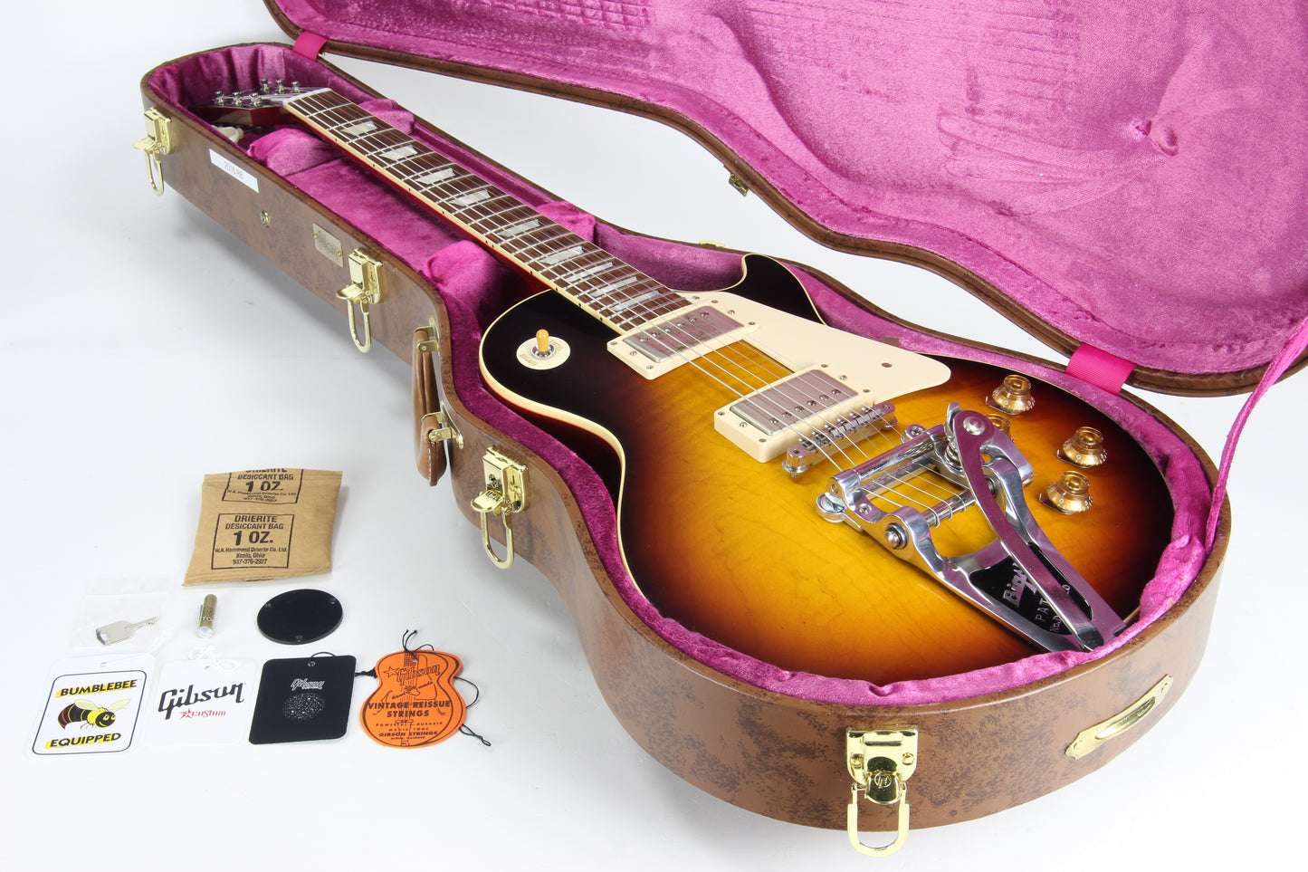2016 Gibson 1958 Les Paul Historic Reissue R8 58 Custom Shop Bigsby - Faded Tobacco Sunburst Flametop