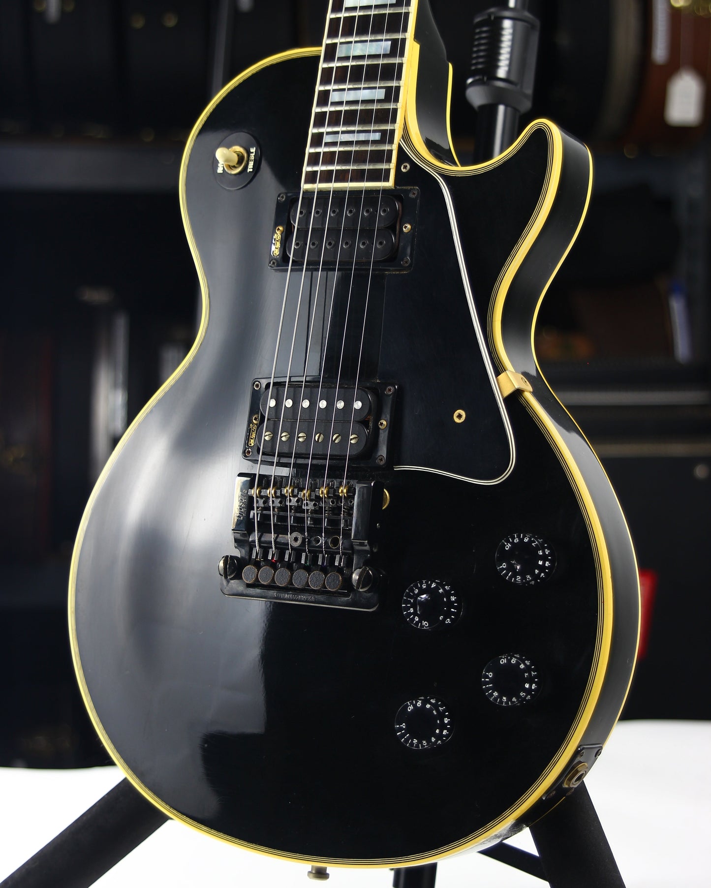 1985 Gibson Custom Shop Edition Les Paul Custom - Rare Japan-Only Model w Kahler, Black