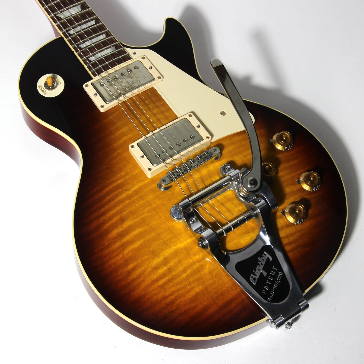 2016 Gibson 1958 Les Paul Historic Reissue R8 58 Custom Shop Bigsby - Faded Tobacco Sunburst Flametop