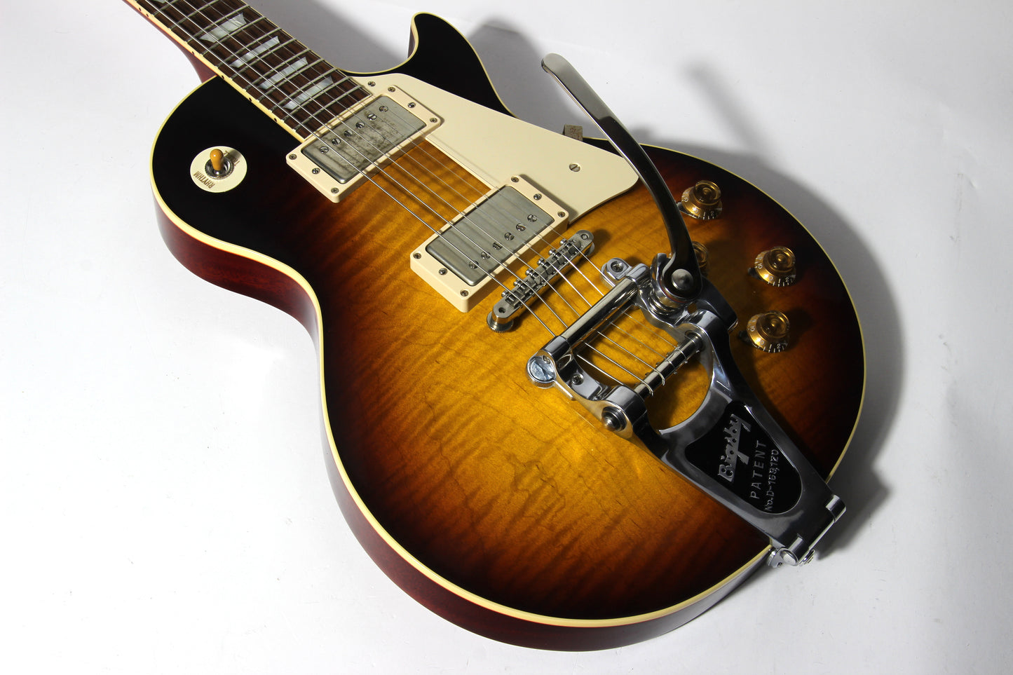 2016 Gibson 1958 Les Paul Historic Reissue R8 58 Custom Shop Bigsby - Faded Tobacco Sunburst Flametop