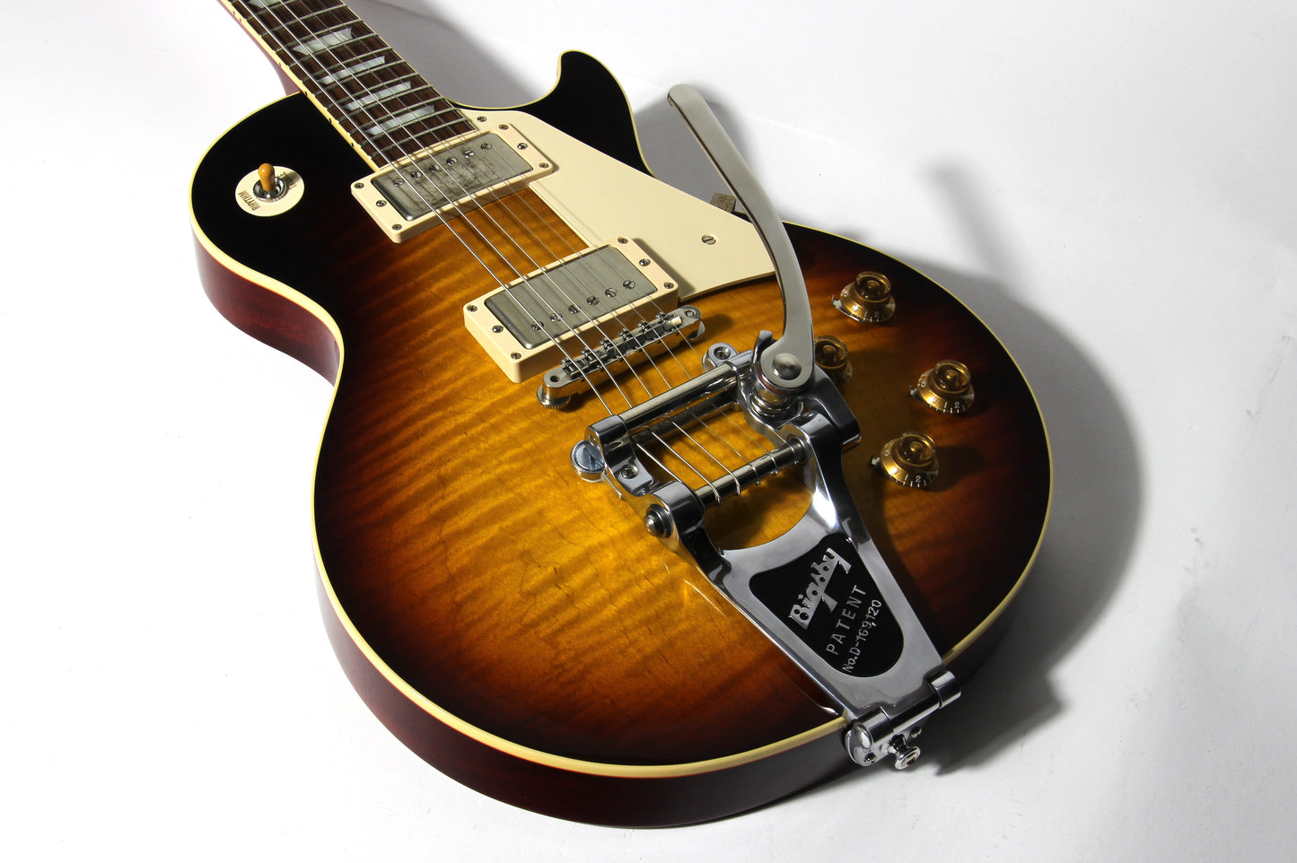 2016 Gibson 1958 Les Paul Historic Reissue R8 58 Custom Shop Bigsby - Faded Tobacco Sunburst Flametop