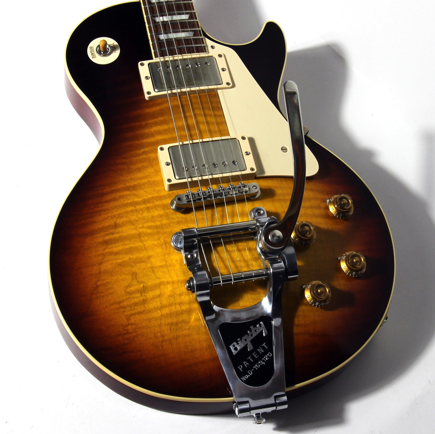 2016 Gibson 1958 Les Paul Historic Reissue R8 58 Custom Shop Bigsby - Faded Tobacco Sunburst Flametop