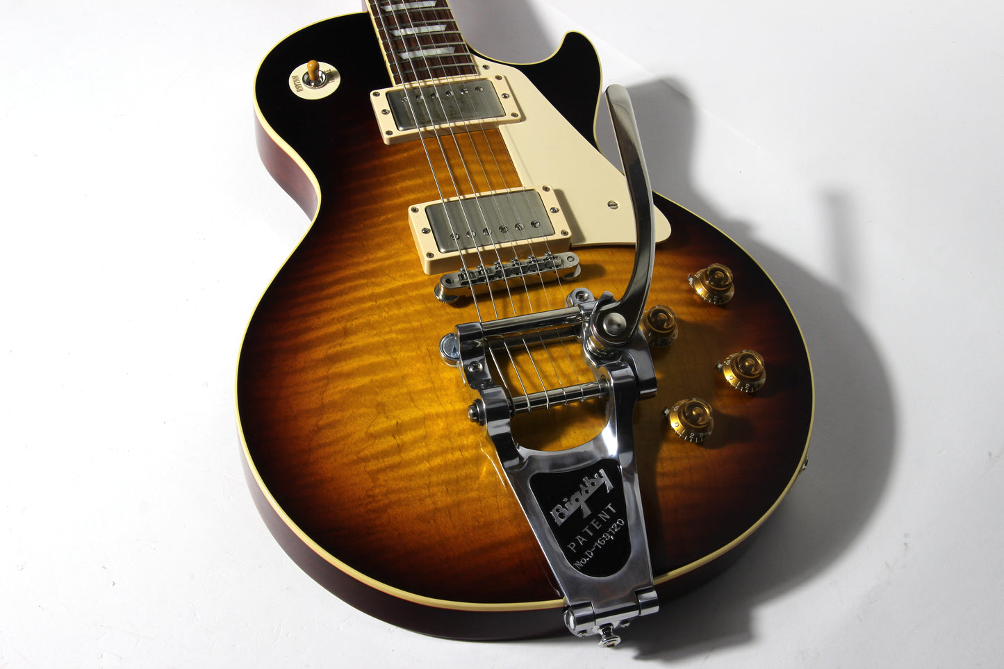 2016 Gibson 1958 Les Paul Historic Reissue R8 58 Custom Shop Bigsby - Faded Tobacco Sunburst Flametop