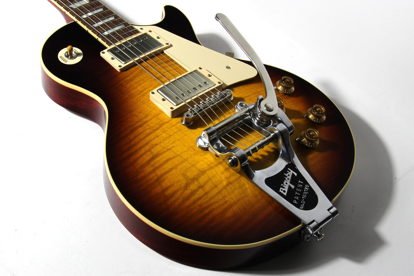 2016 Gibson 1958 Les Paul Historic Reissue R8 58 Custom Shop Bigsby - Faded Tobacco Sunburst Flametop