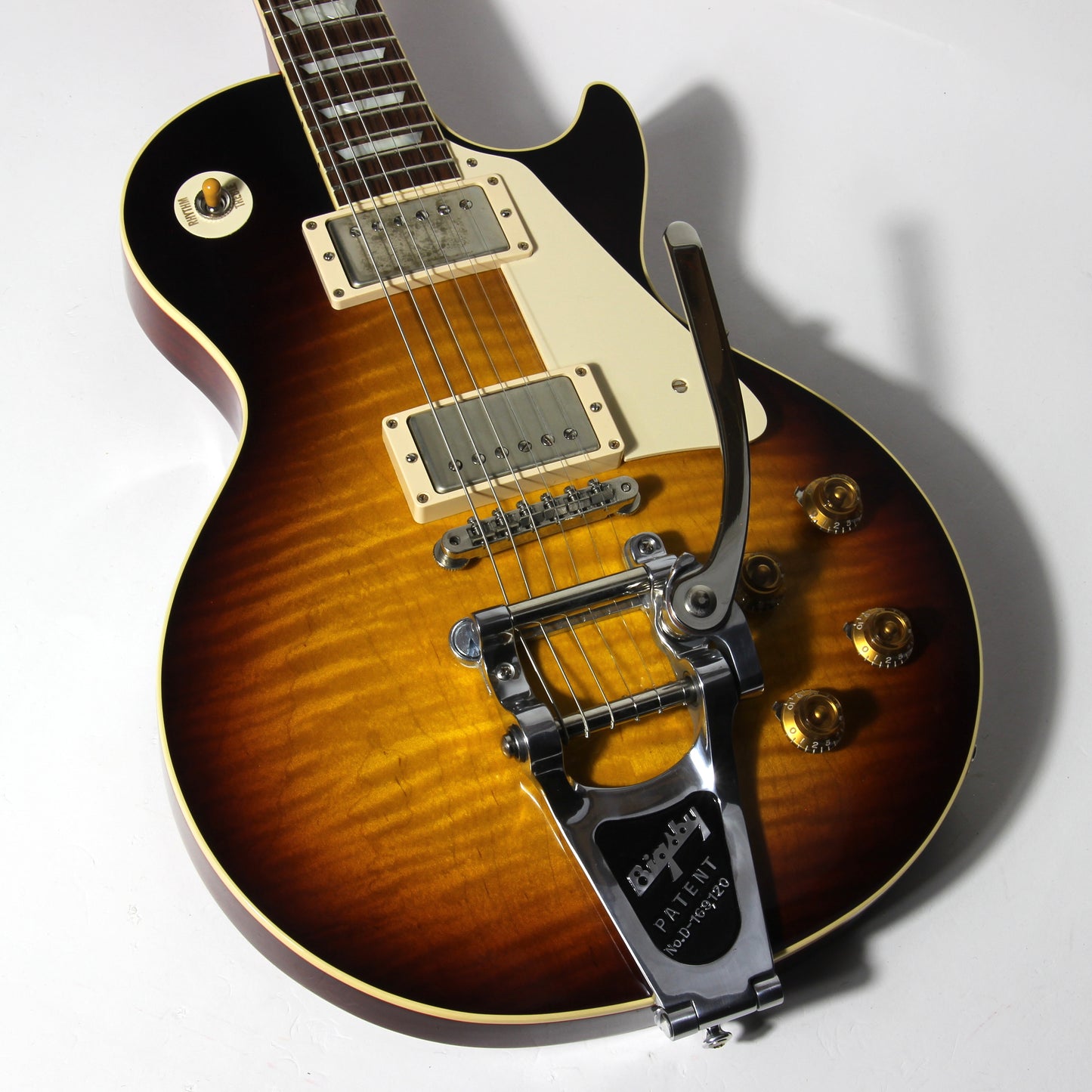 2016 Gibson 1958 Les Paul Historic Reissue R8 58 Custom Shop Bigsby - Faded Tobacco Sunburst Flametop