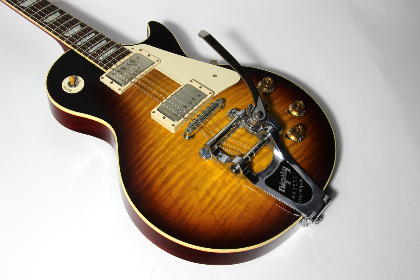 2016 Gibson 1958 Les Paul Historic Reissue R8 58 Custom Shop Bigsby - Faded Tobacco Sunburst Flametop