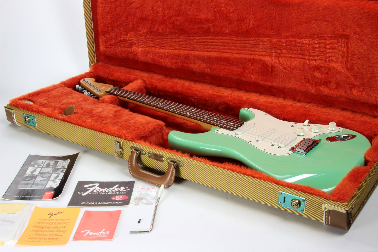 1998 Fender USA Artist JEFF BECK Stratocaster American - Surf Green, Lace Sensors Strat