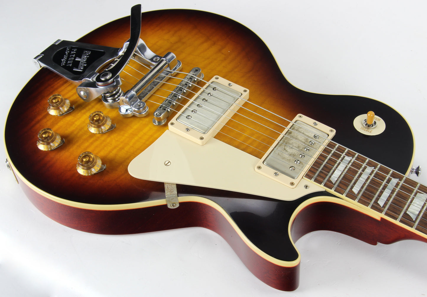 2016 Gibson 1958 Les Paul Historic Reissue R8 58 Custom Shop Bigsby - Faded Tobacco Sunburst Flametop