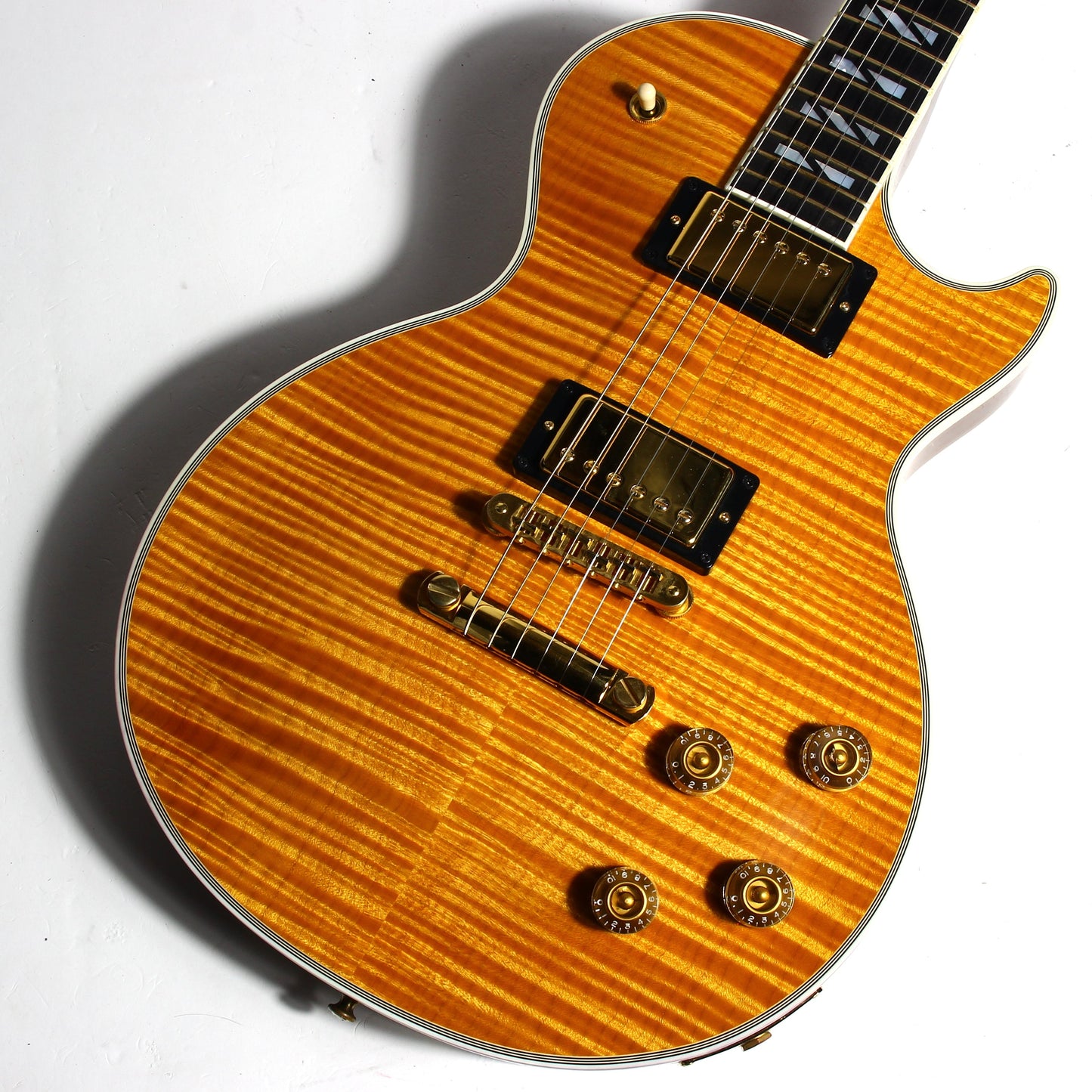 2003 Gibson Les Paul Supreme Trans Amber KILLER Flame Top and Back - Ebony Fretboard - Super 400 Custom Inlays!