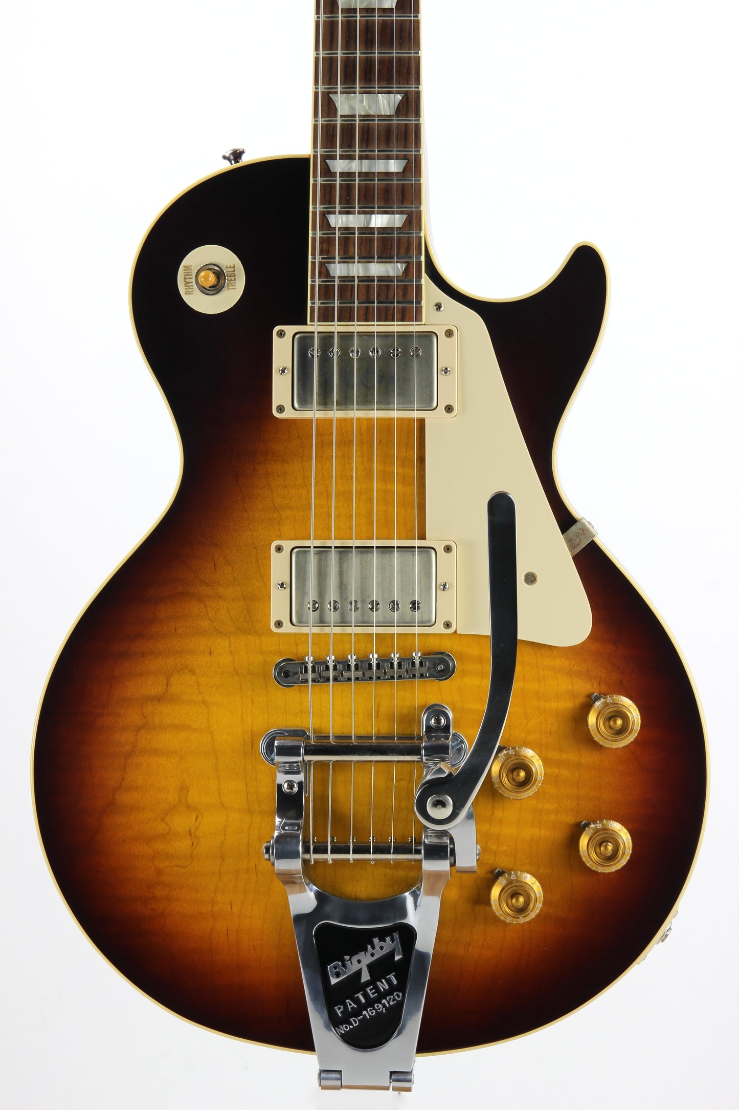 2016 Gibson 1958 Les Paul Historic Reissue R8 58 Custom Shop Bigsby - Faded Tobacco Sunburst Flametop