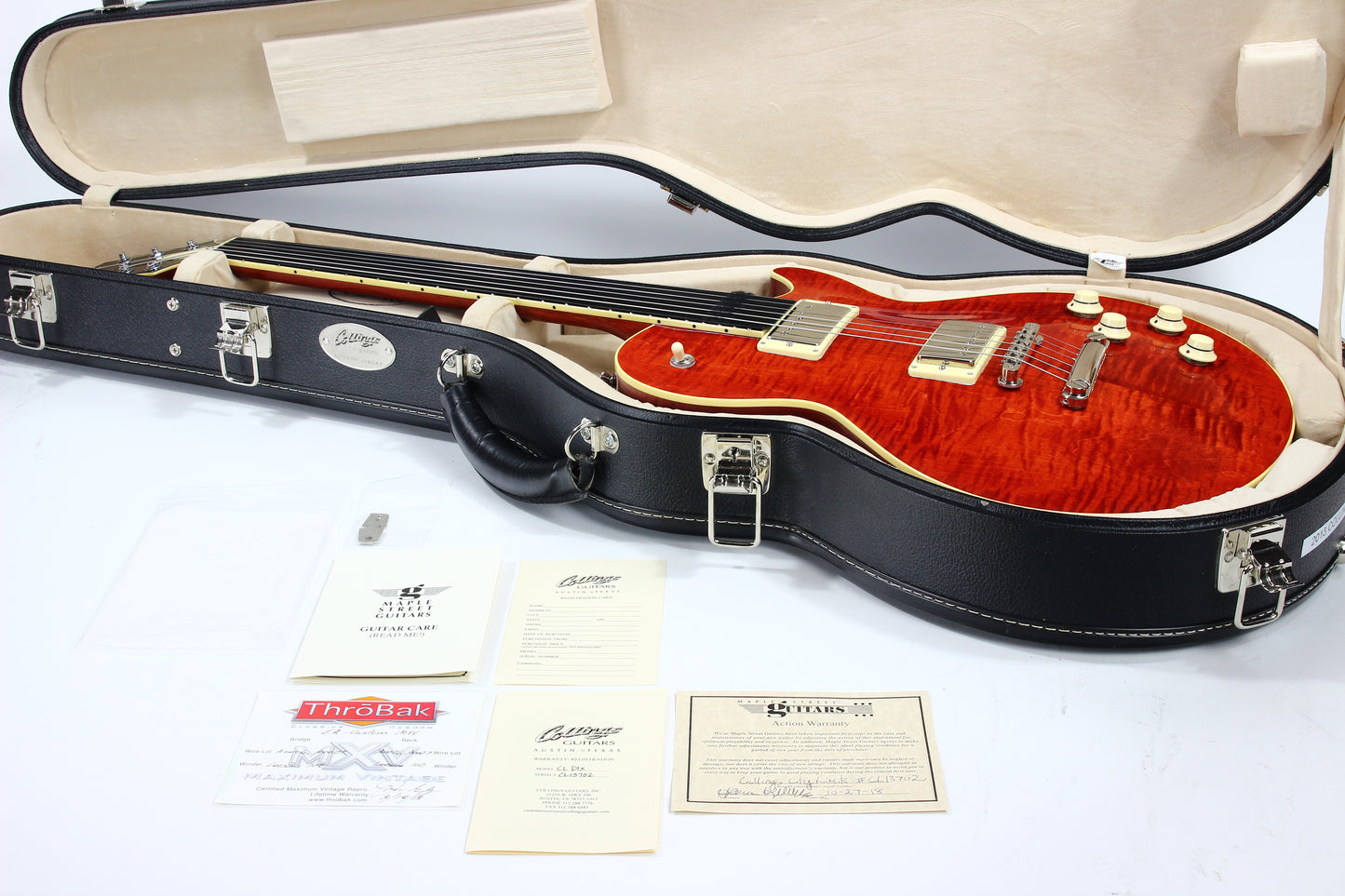 2013 Collings CL City Limits Deluxe Flametop -- Throbak Custom ER Humbuckers, Madagascar Rosewood! dlx