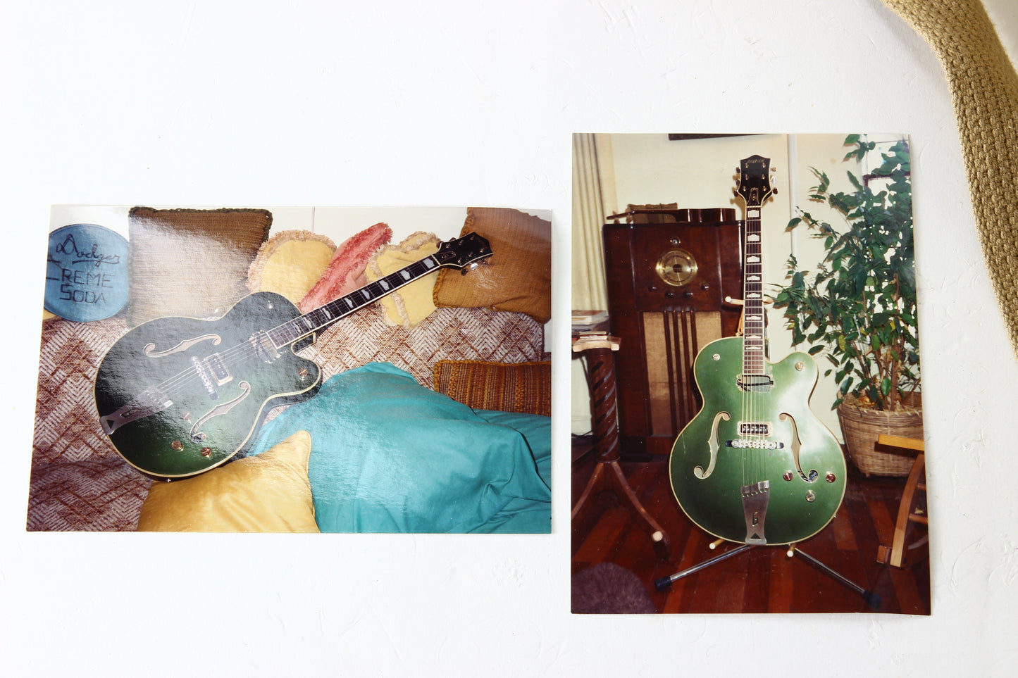 1957 Gretsch 6196 Country Club CADILLAC GREEN - Dearmond Pickups, white falcon size hollowbody guitar