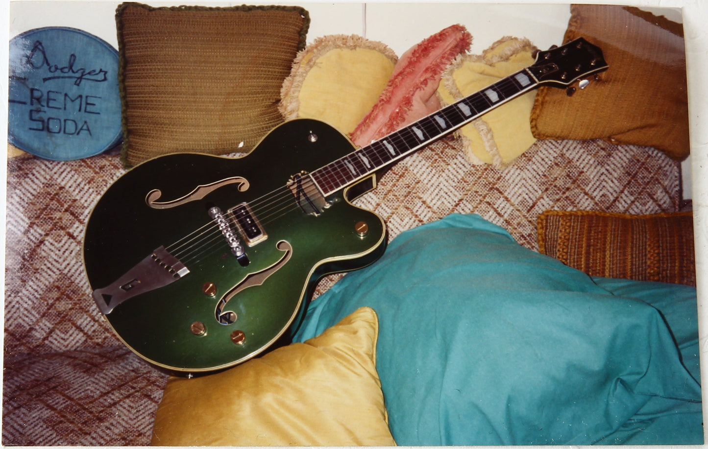 1957 Gretsch 6196 Country Club CADILLAC GREEN - Dearmond Pickups, white falcon size hollowbody guitar