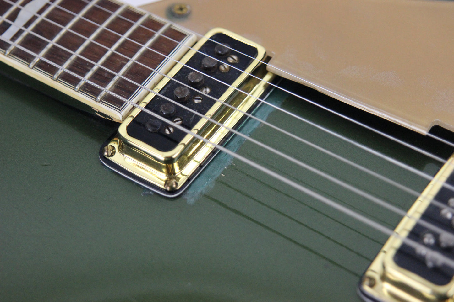 1957 Gretsch 6196 Country Club CADILLAC GREEN - Dearmond Pickups, white falcon size hollowbody guitar