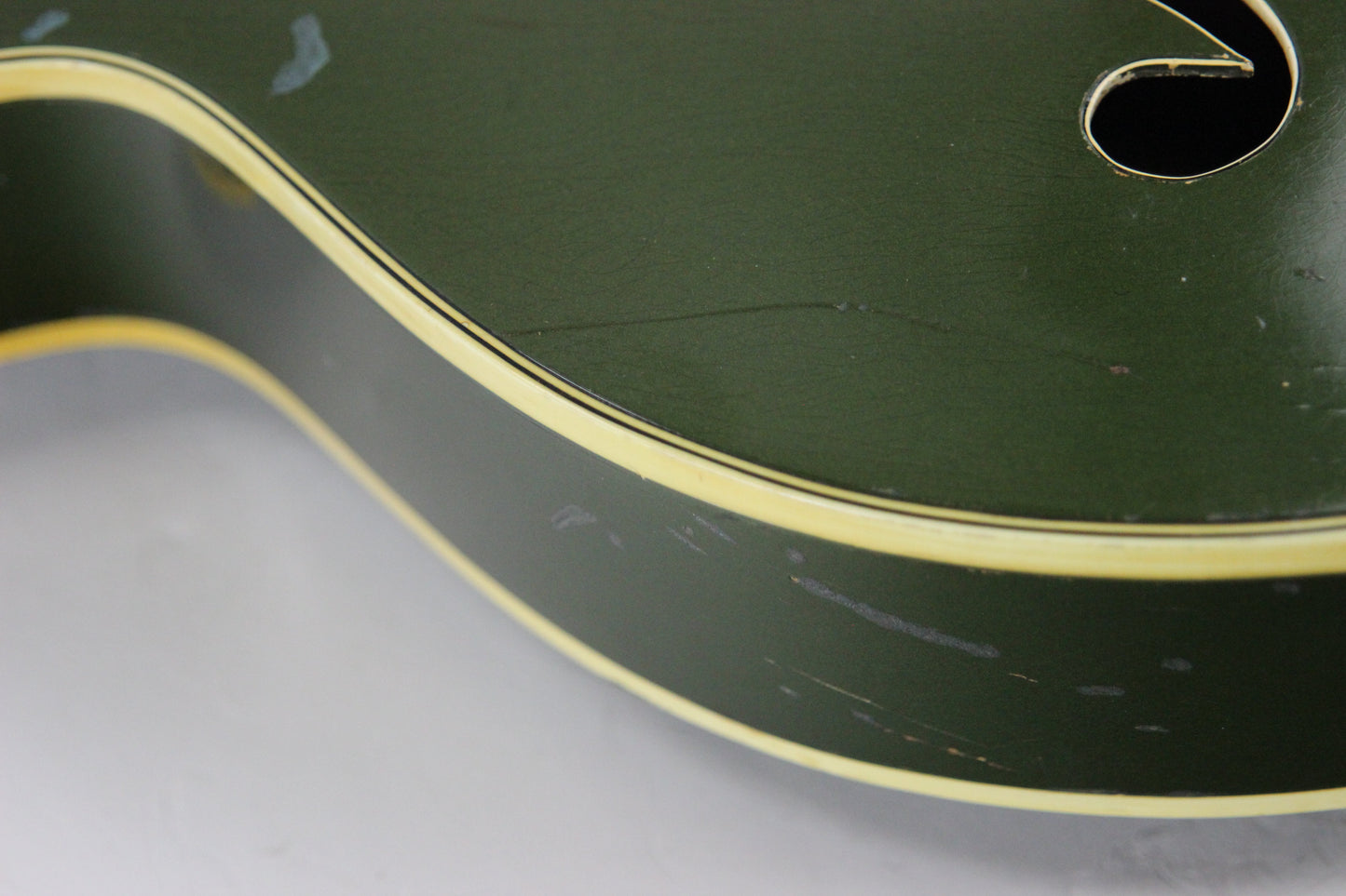 1957 Gretsch 6196 Country Club CADILLAC GREEN - Dearmond Pickups, white falcon size hollowbody guitar