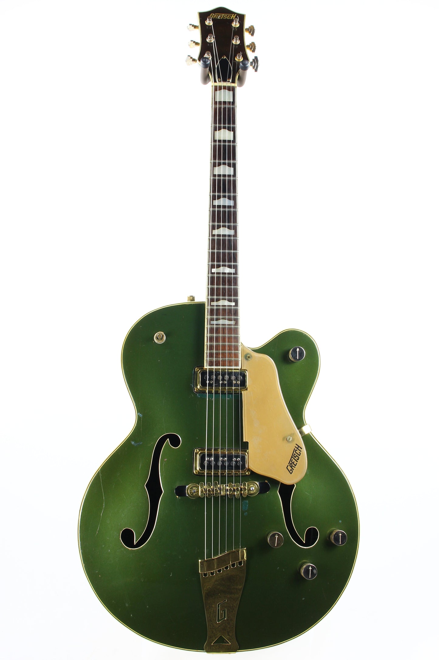 1957 Gretsch 6196 Country Club CADILLAC GREEN - Dearmond Pickups, white falcon size hollowbody guitar