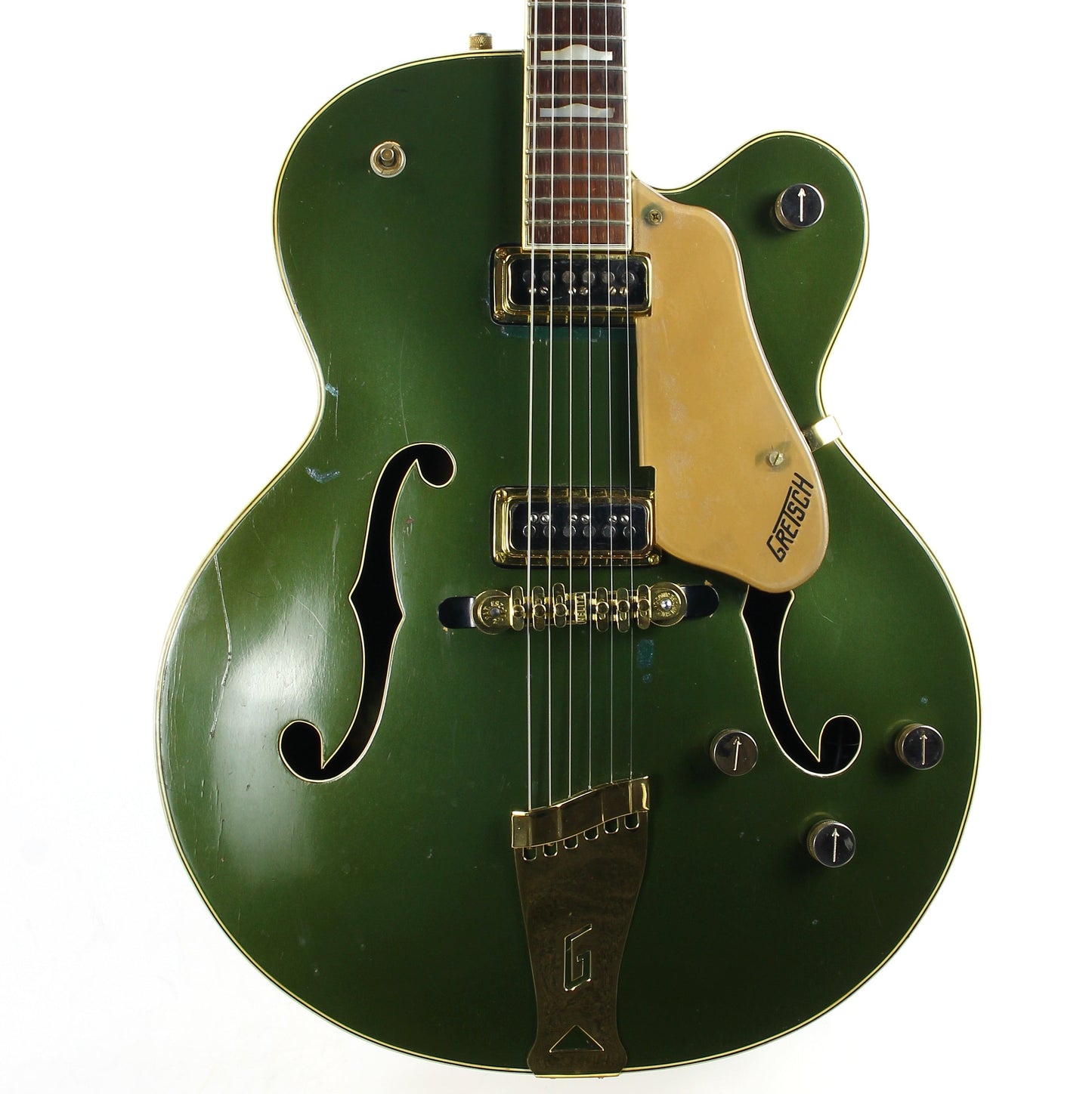 1957 Gretsch 6196 Country Club CADILLAC GREEN - Dearmond Pickups, white falcon size hollowbody guitar