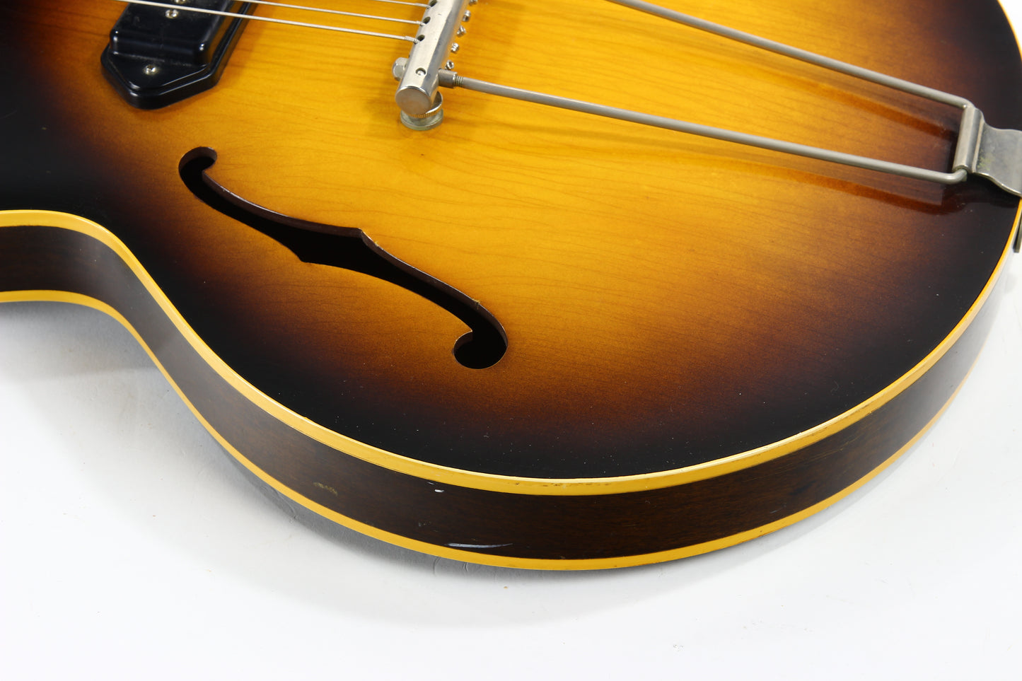 1957 Gibson ES-225T Vintage Thinline Electric Guitar - Sunburst, P-90, 1950’s, NO BREAKS!