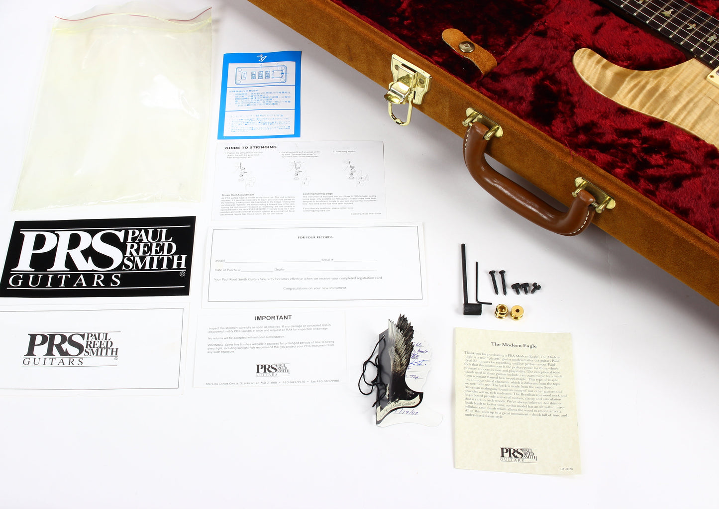 2007 PRS Modern Eagle I SOLID Brazilian Rosewood Neck - Natural, 1 Monster Flame 10 top! ME1