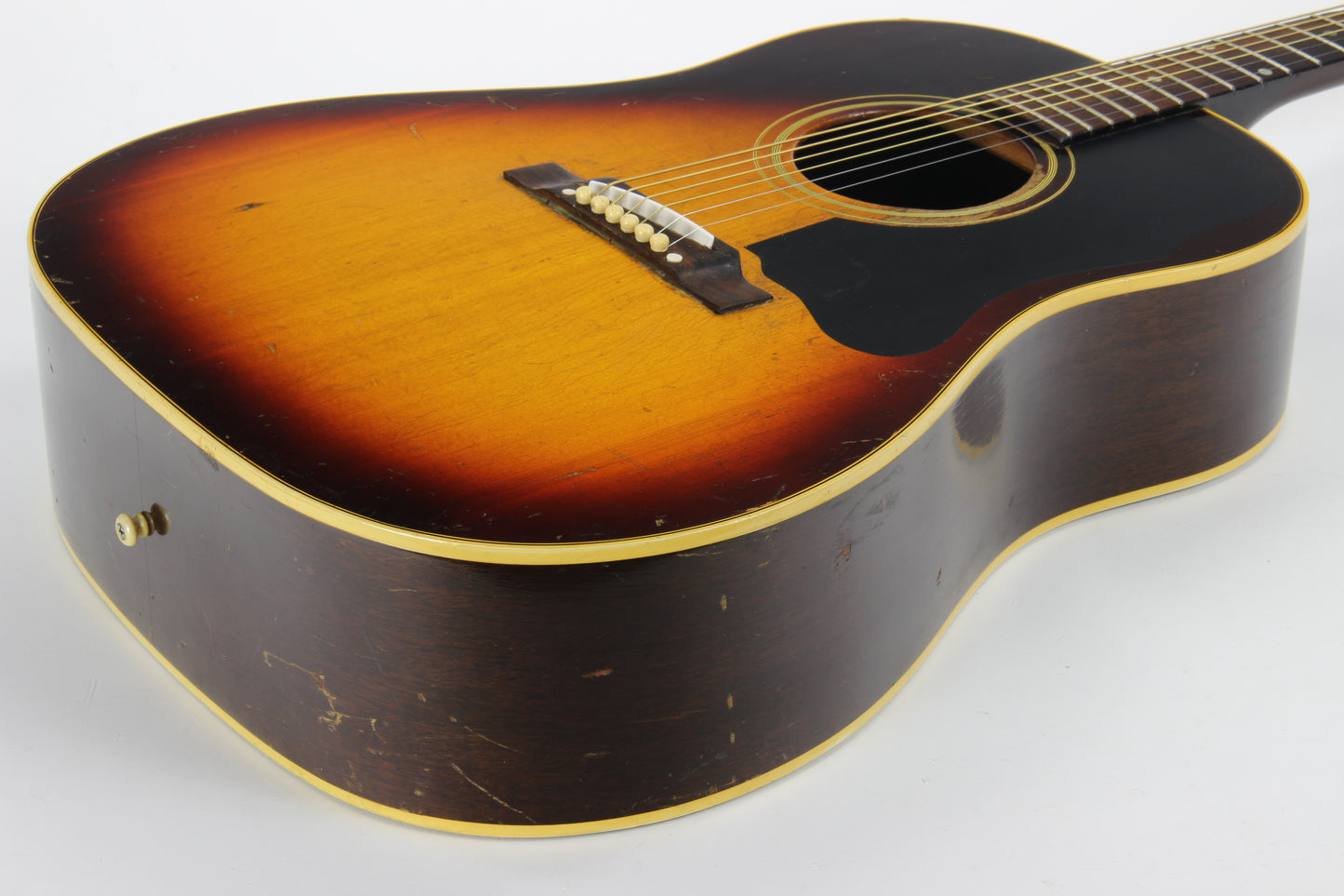 1966 Gibson J-45 Vintage Flattop Acoustic Dreadnought Guitar PROJECT in Dark Sunburst