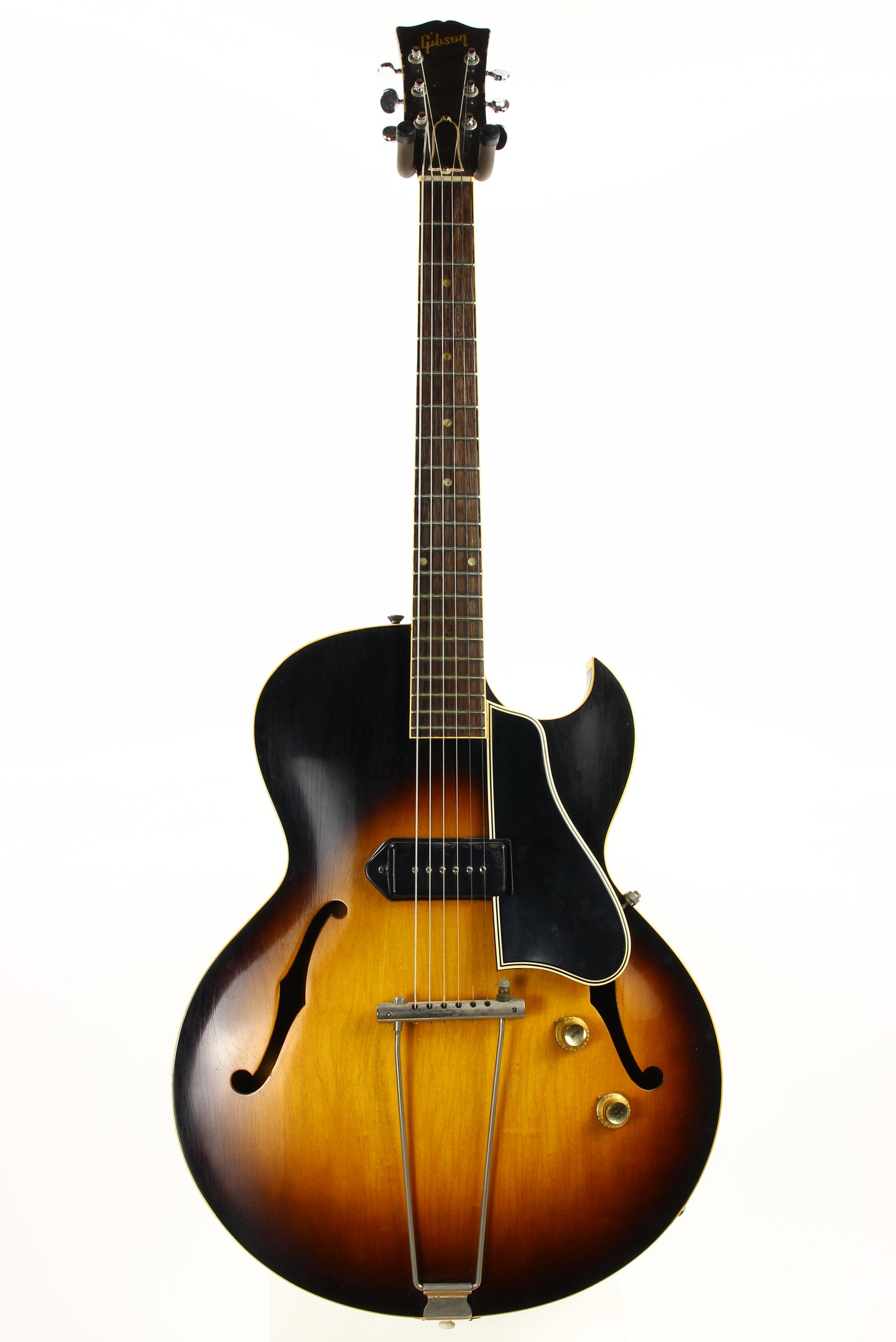 1957 Gibson ES-225T Vintage Thinline Electric Guitar - Sunburst, P-90, 1950’s, NO BREAKS!