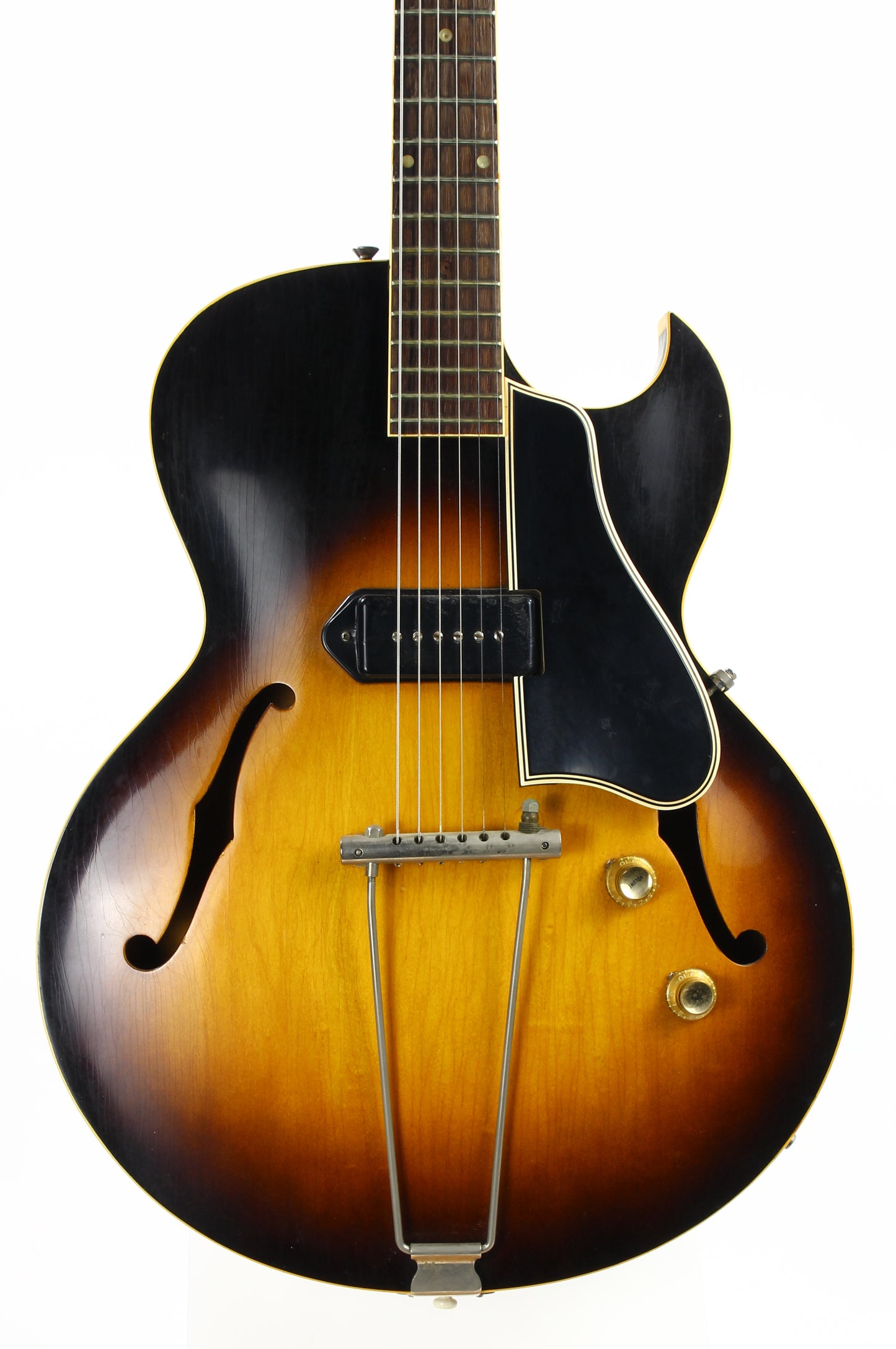 1957 Gibson ES-225T Vintage Thinline Electric Guitar - Sunburst, P-90, 1950’s, NO BREAKS!