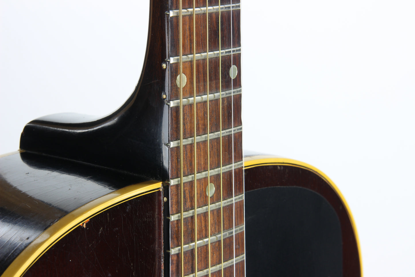 1966 Gibson J-45 Vintage Flattop Acoustic Dreadnought Guitar PROJECT in Dark Sunburst