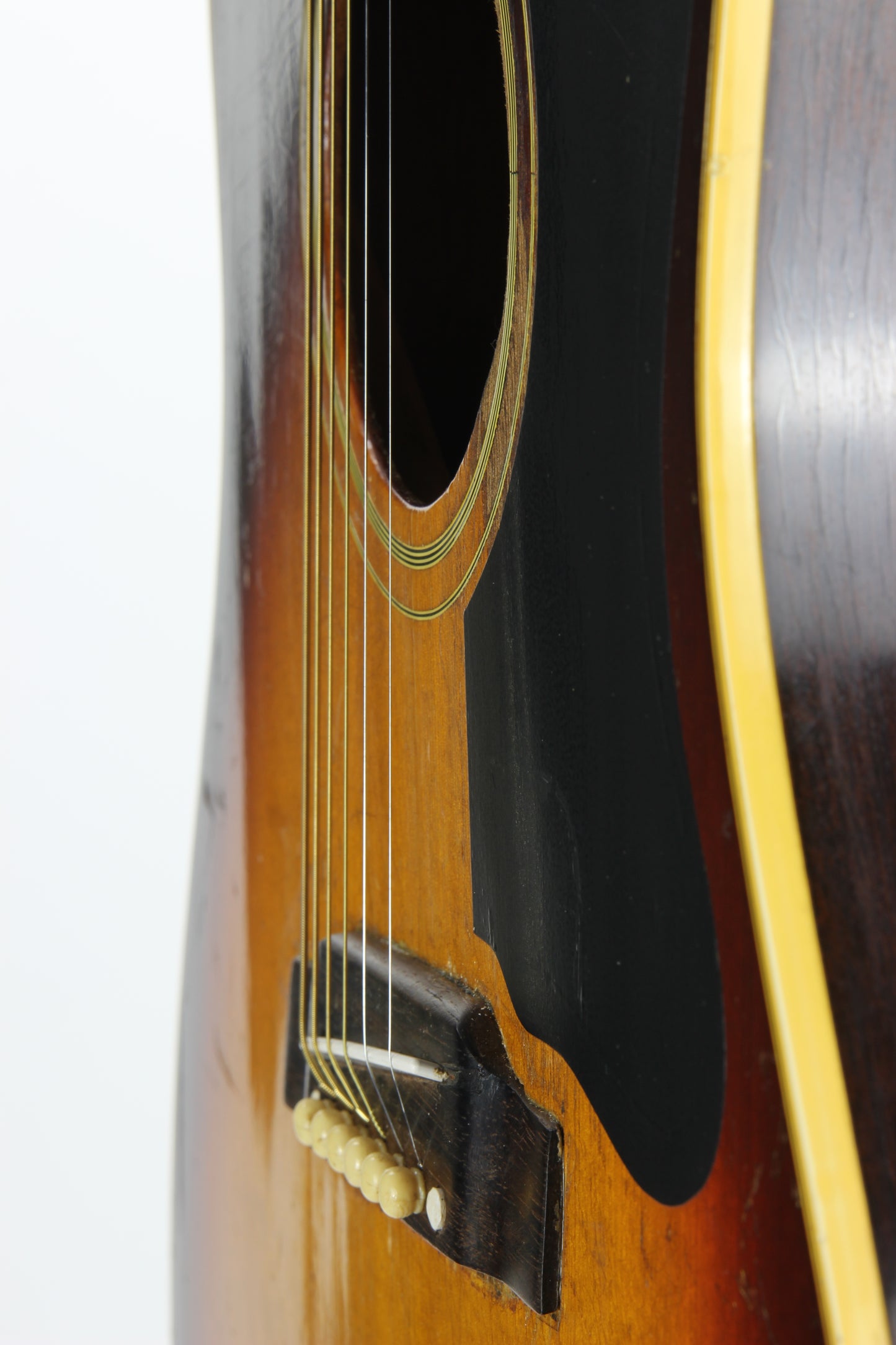 1966 Gibson J-45 Vintage Flattop Acoustic Dreadnought Guitar PROJECT in Dark Sunburst