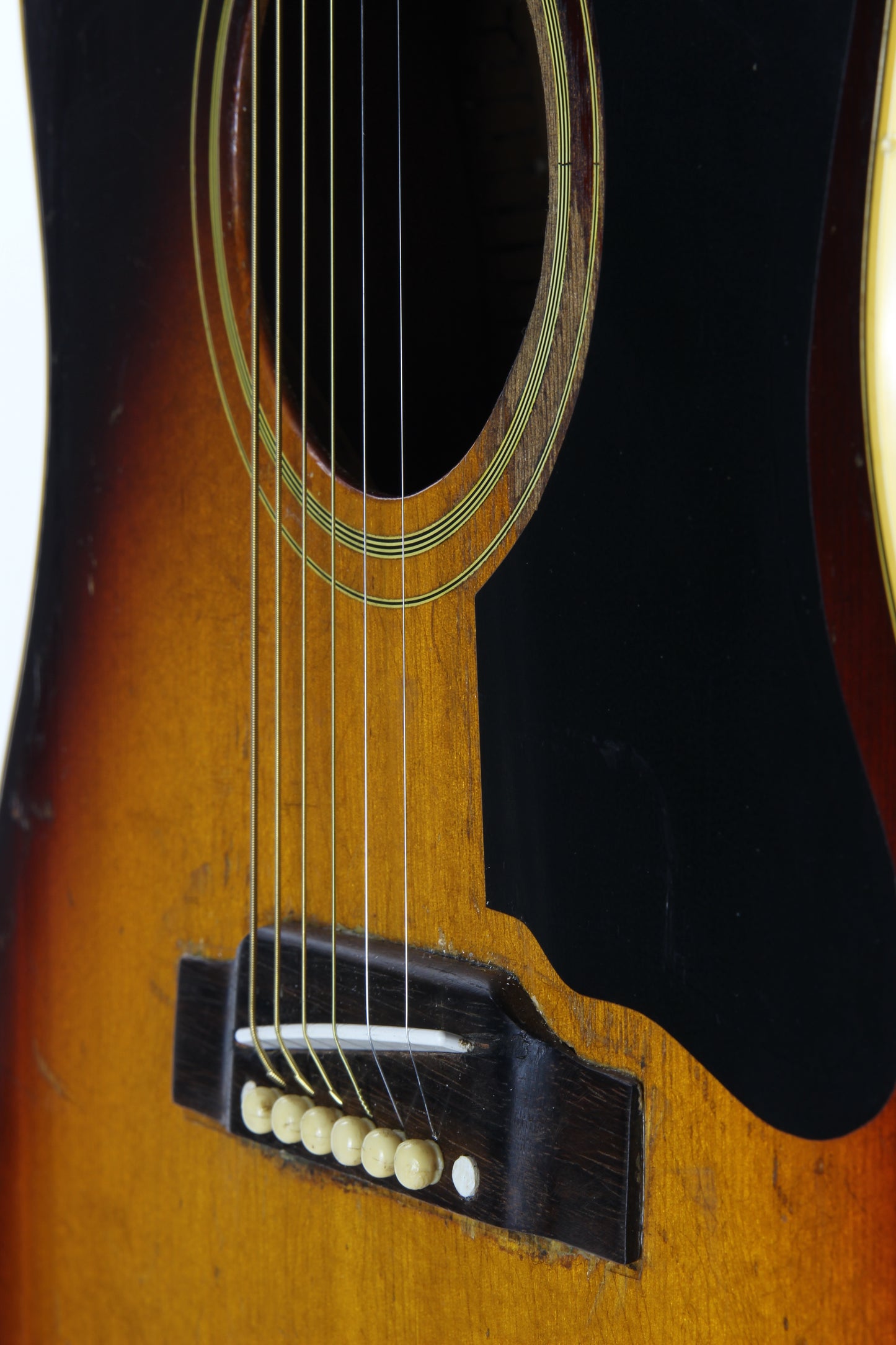 1966 Gibson J-45 Vintage Flattop Acoustic Dreadnought Guitar PROJECT in Dark Sunburst