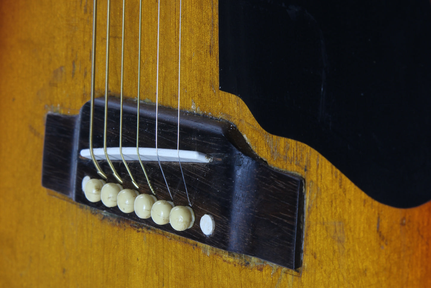 1966 Gibson J-45 Vintage Flattop Acoustic Dreadnought Guitar PROJECT in Dark Sunburst