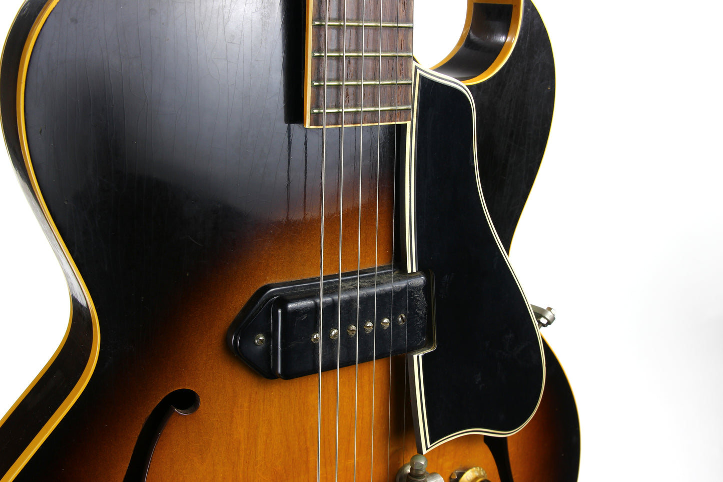 1957 Gibson ES-225T Vintage Thinline Electric Guitar - Sunburst, P-90, 1950’s, NO BREAKS!