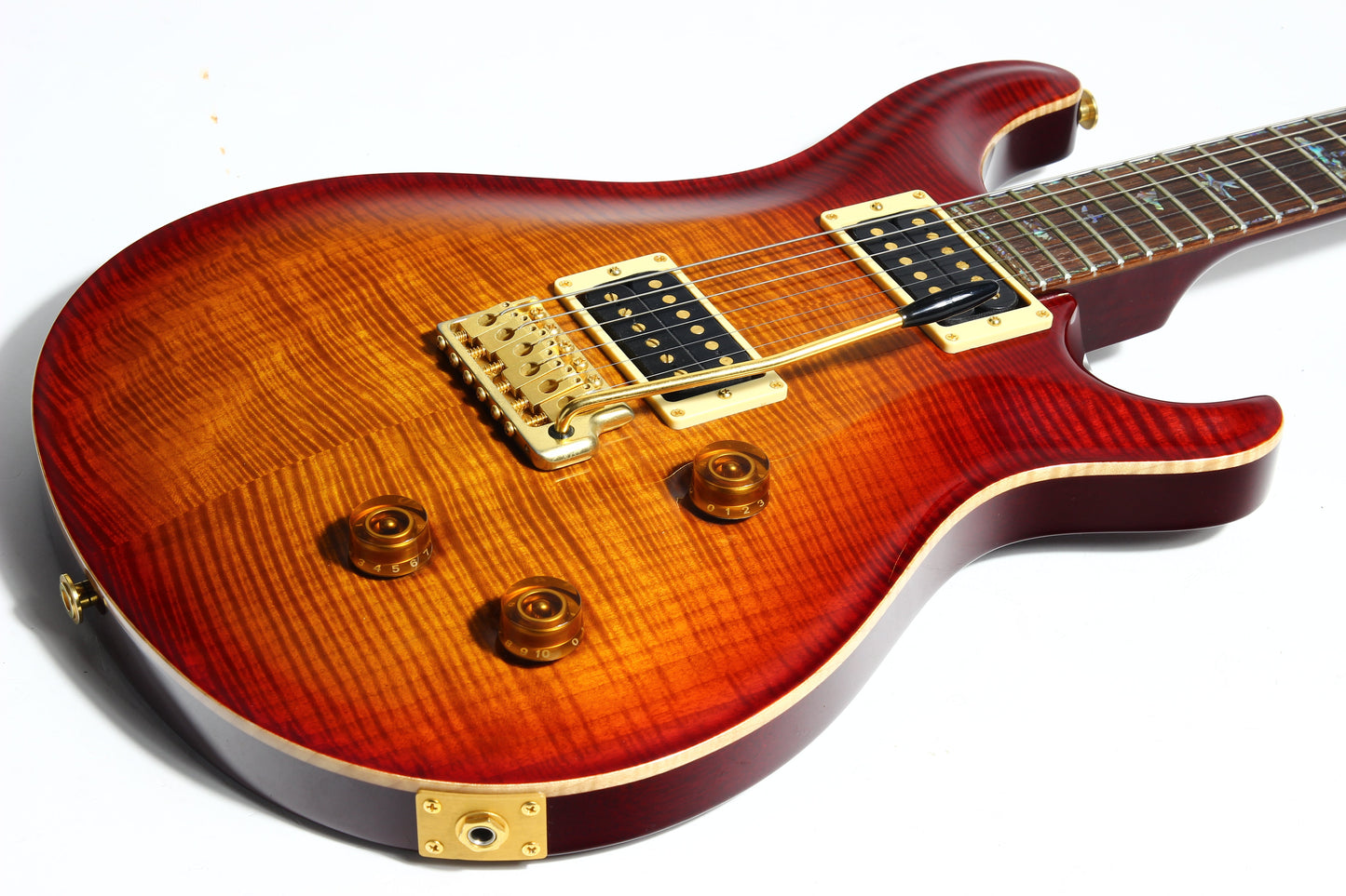 1996 PRS Artist Series III Limited Edition Dark Cherry Sunburst - RARE TREMOLO MODEL, Paua Inlays, Great Top!