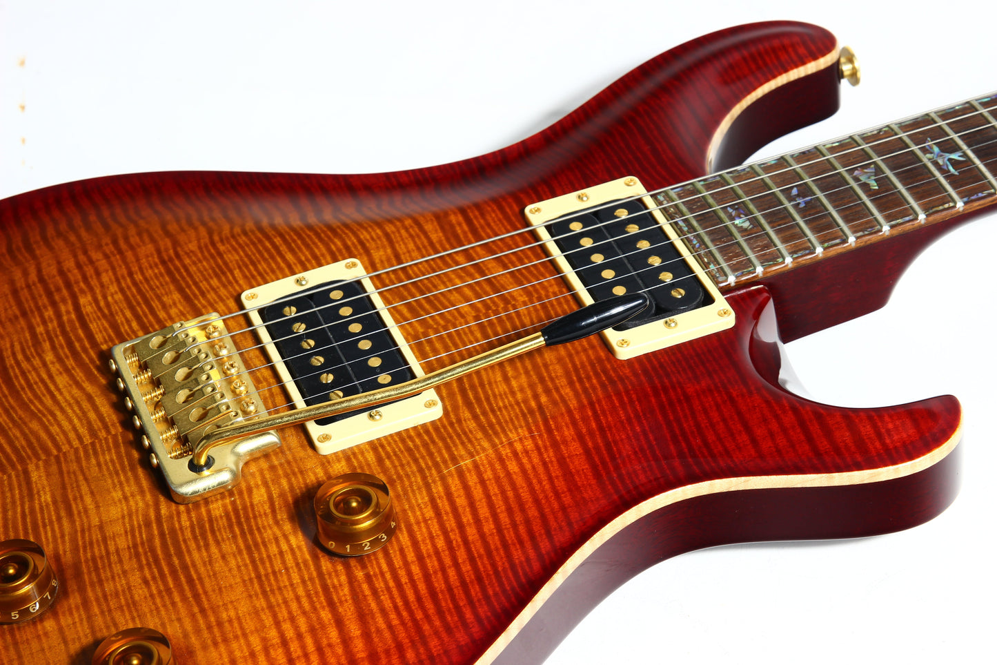 1996 PRS Artist Series III Limited Edition Dark Cherry Sunburst - RARE TREMOLO MODEL, Paua Inlays, Great Top!