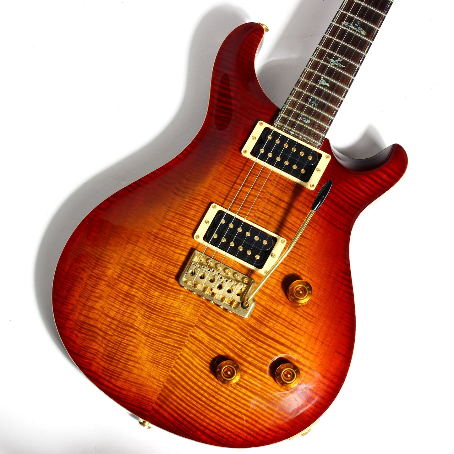 1996 PRS Artist Series III Limited Edition Dark Cherry Sunburst - RARE TREMOLO MODEL, Paua Inlays, Great Top!