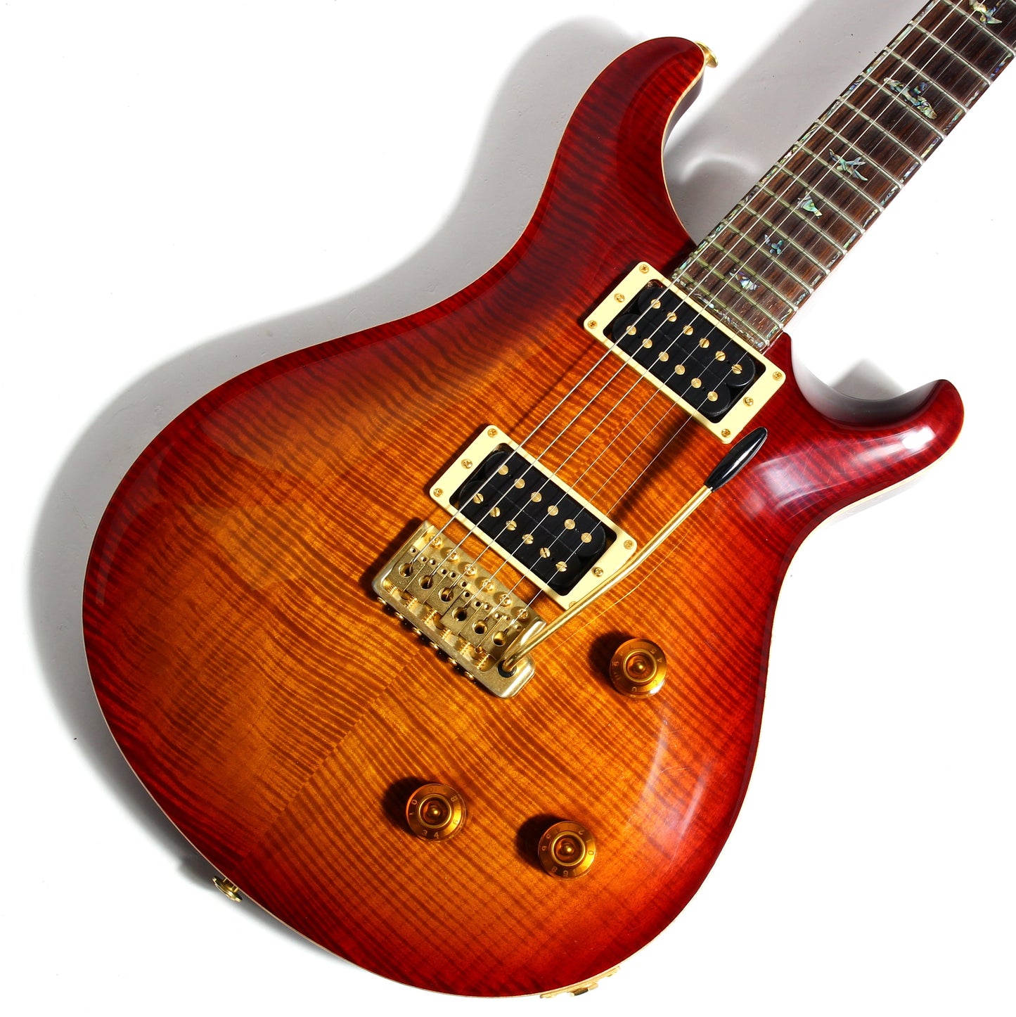 1996 PRS Artist Series III Limited Edition Dark Cherry Sunburst - RARE TREMOLO MODEL, Paua Inlays, Great Top!