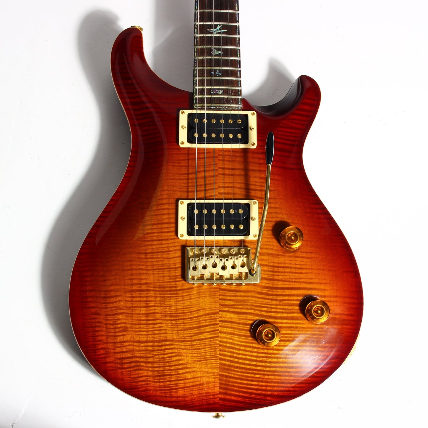 1996 PRS Artist Series III Limited Edition Dark Cherry Sunburst - RARE TREMOLO MODEL, Paua Inlays, Great Top!