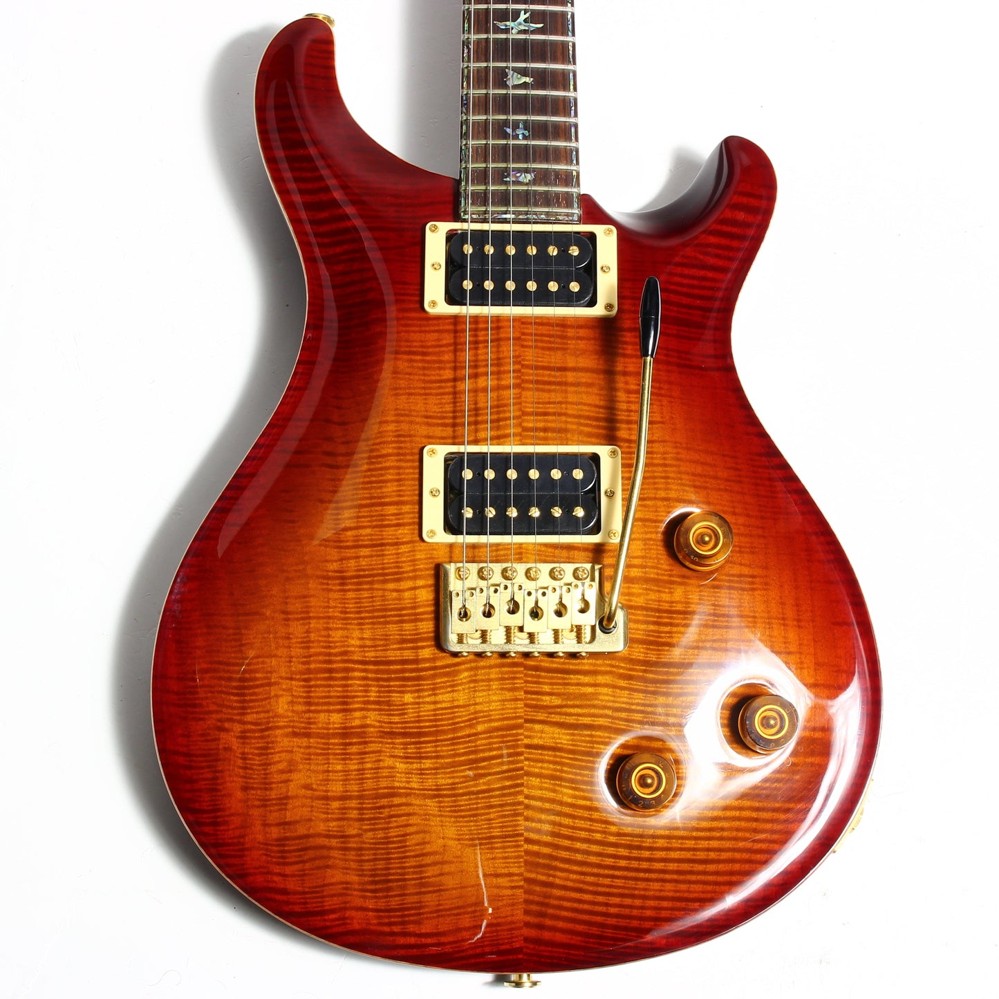 1996 PRS Artist Series III Limited Edition Dark Cherry Sunburst - RARE TREMOLO MODEL, Paua Inlays, Great Top!