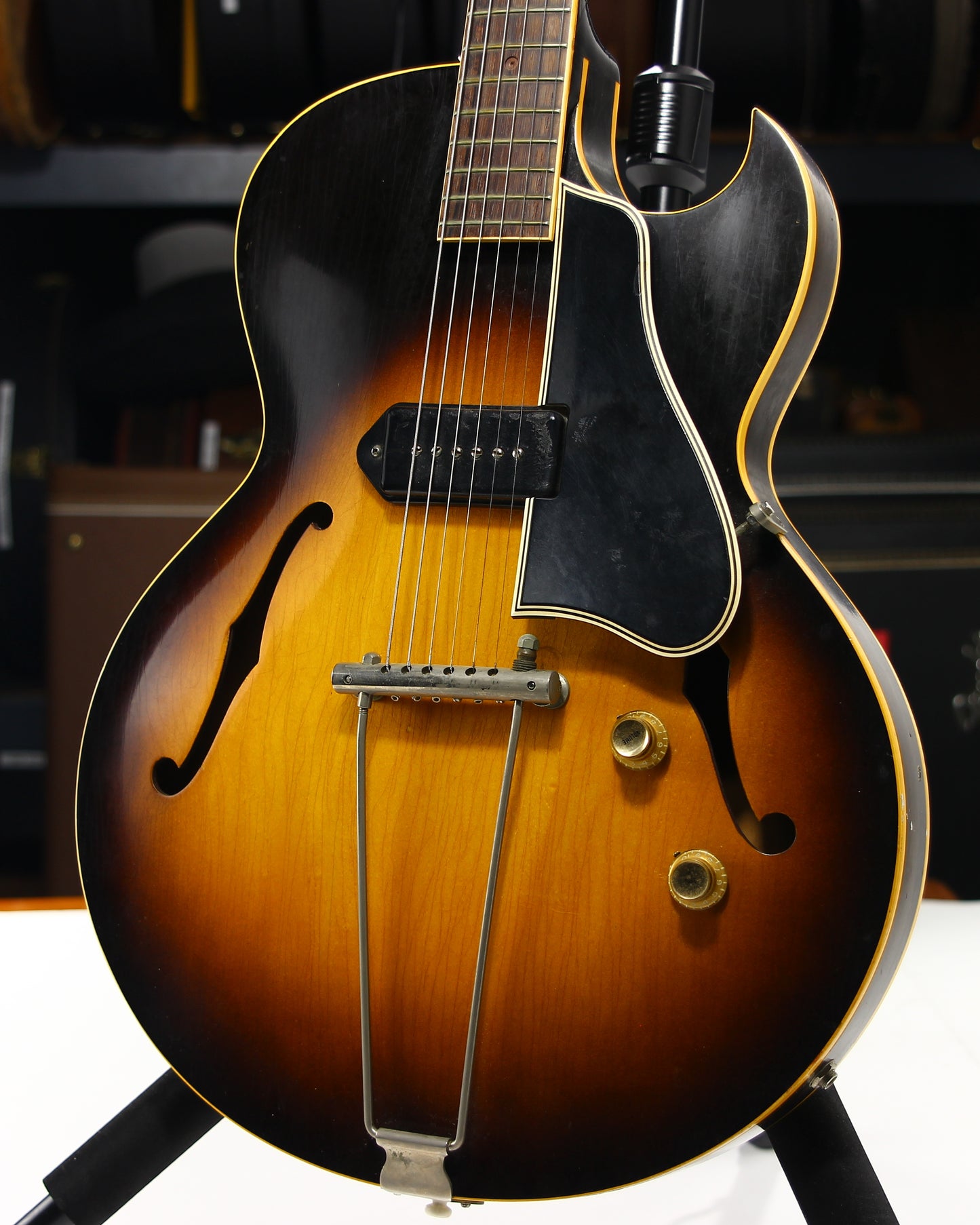 1957 Gibson ES-225T Vintage Thinline Electric Guitar - Sunburst, P-90, 1950’s, NO BREAKS!