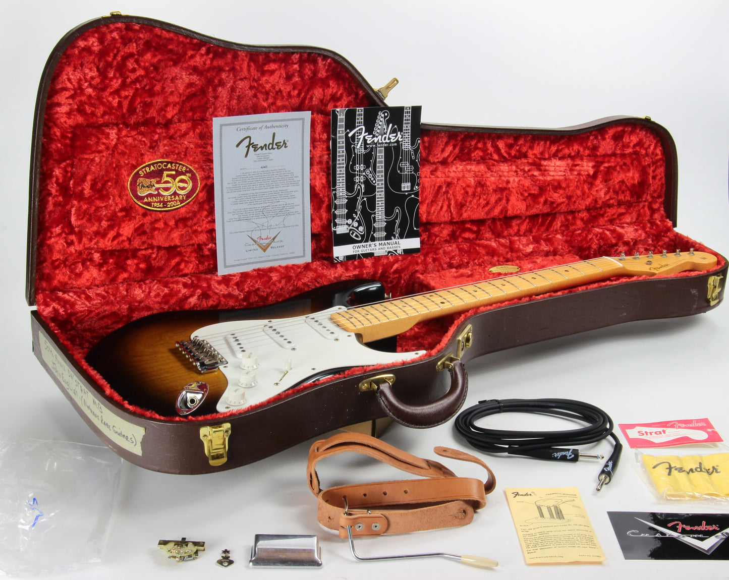 2004 Fender Custom Shop Masterbuilt John English 1954 Stratocaster 50th Anniversary - Norman's Rare Guitars Specs, 2-Tone '54 Sunburst