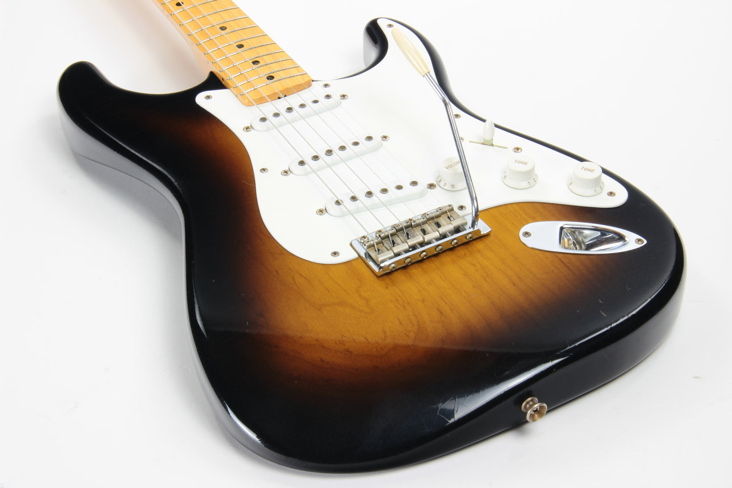 2004 Fender Custom Shop Masterbuilt John English 1954 Stratocaster 50th Anniversary - Norman's Rare Guitars Specs, 2-Tone '54 Sunburst