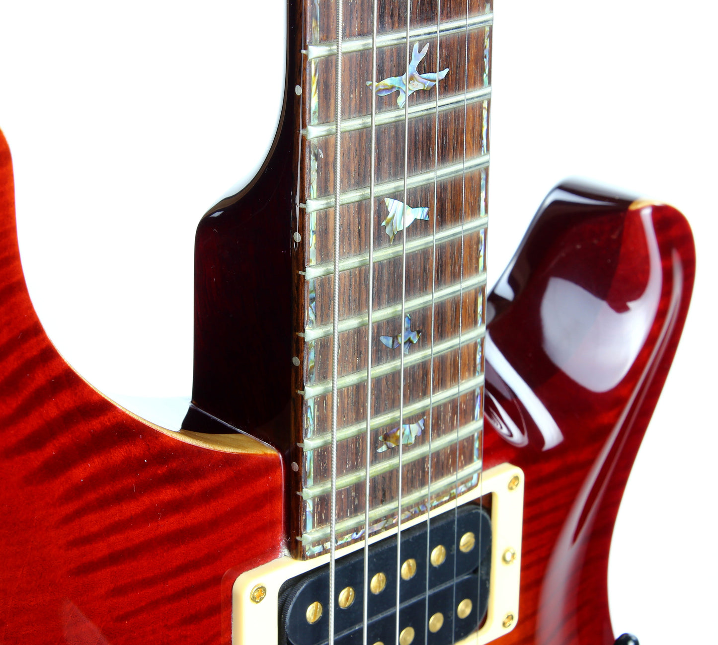 1996 PRS Artist Series III Limited Edition Dark Cherry Sunburst - RARE TREMOLO MODEL, Paua Inlays, Great Top!