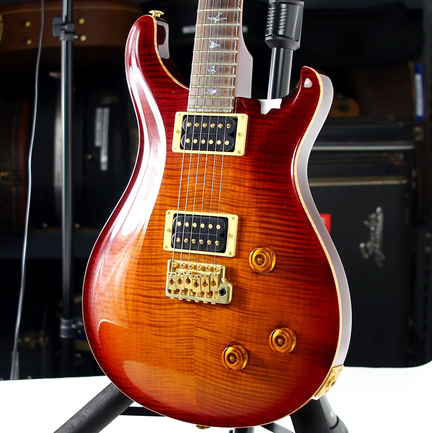 1996 PRS Artist Series III Limited Edition Dark Cherry Sunburst - RARE TREMOLO MODEL, Paua Inlays, Great Top!