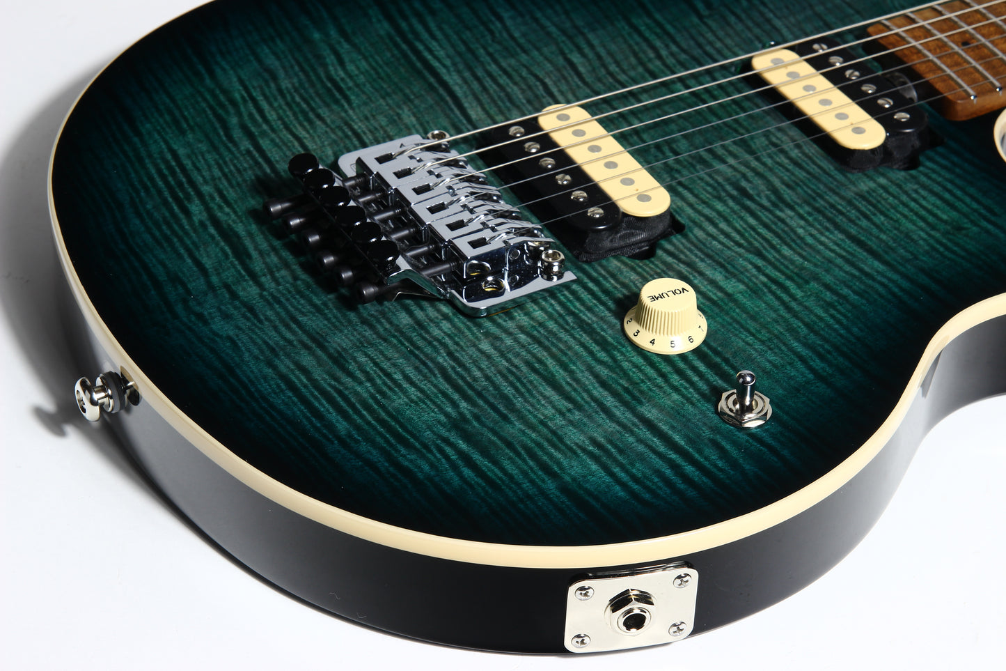 2023 Ernie Ball Music Man AXIS Flametop -- Roasted Neck, Yucatan Blue, EVH Type!