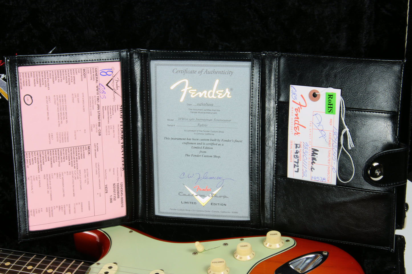 Fender Custom Shop Wildwood 10 1961 Stratocaster Relic - John Cruz Josefina Pickups 61 Strat