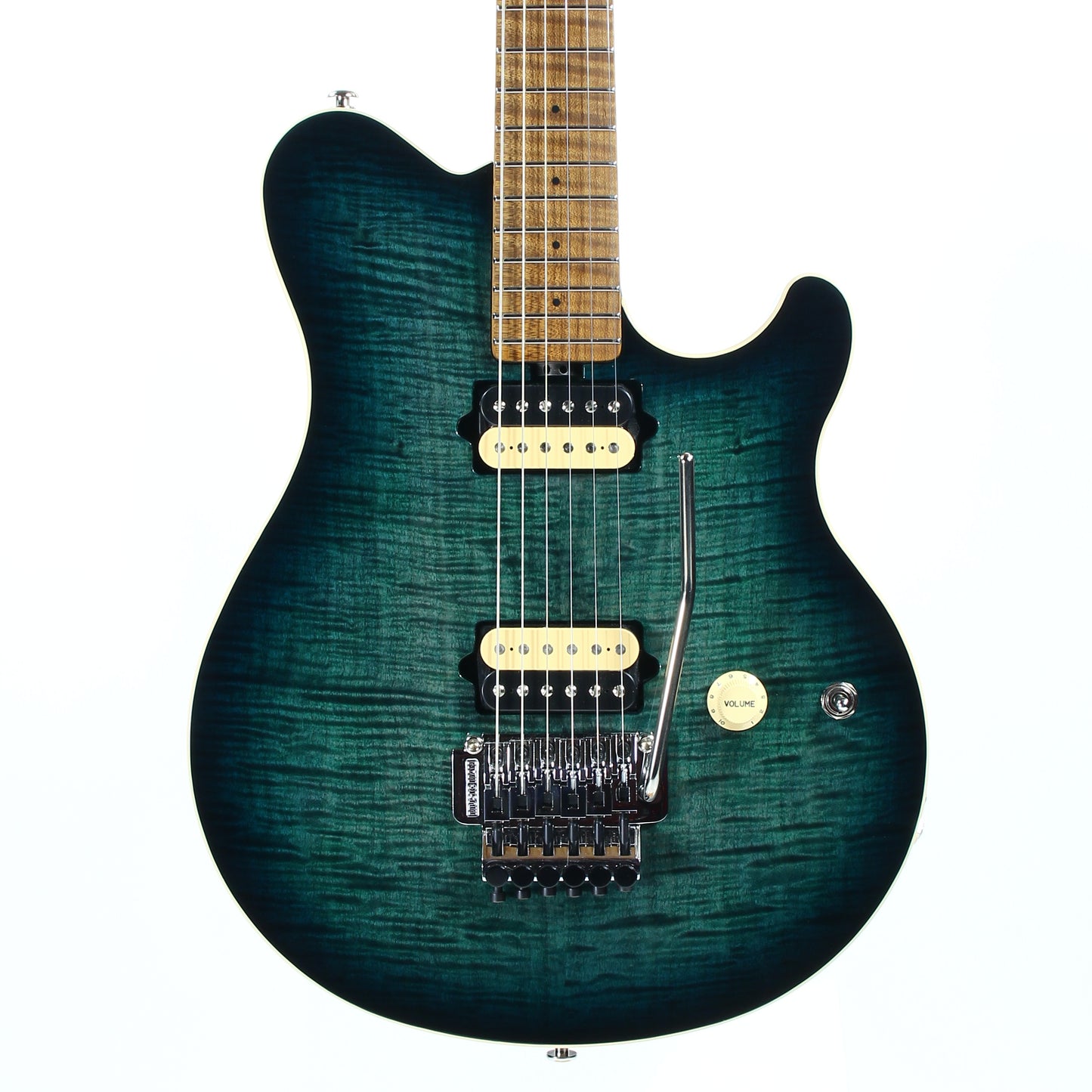 2023 Ernie Ball Music Man AXIS Flametop -- Roasted Neck, Yucatan Blue, EVH Type!