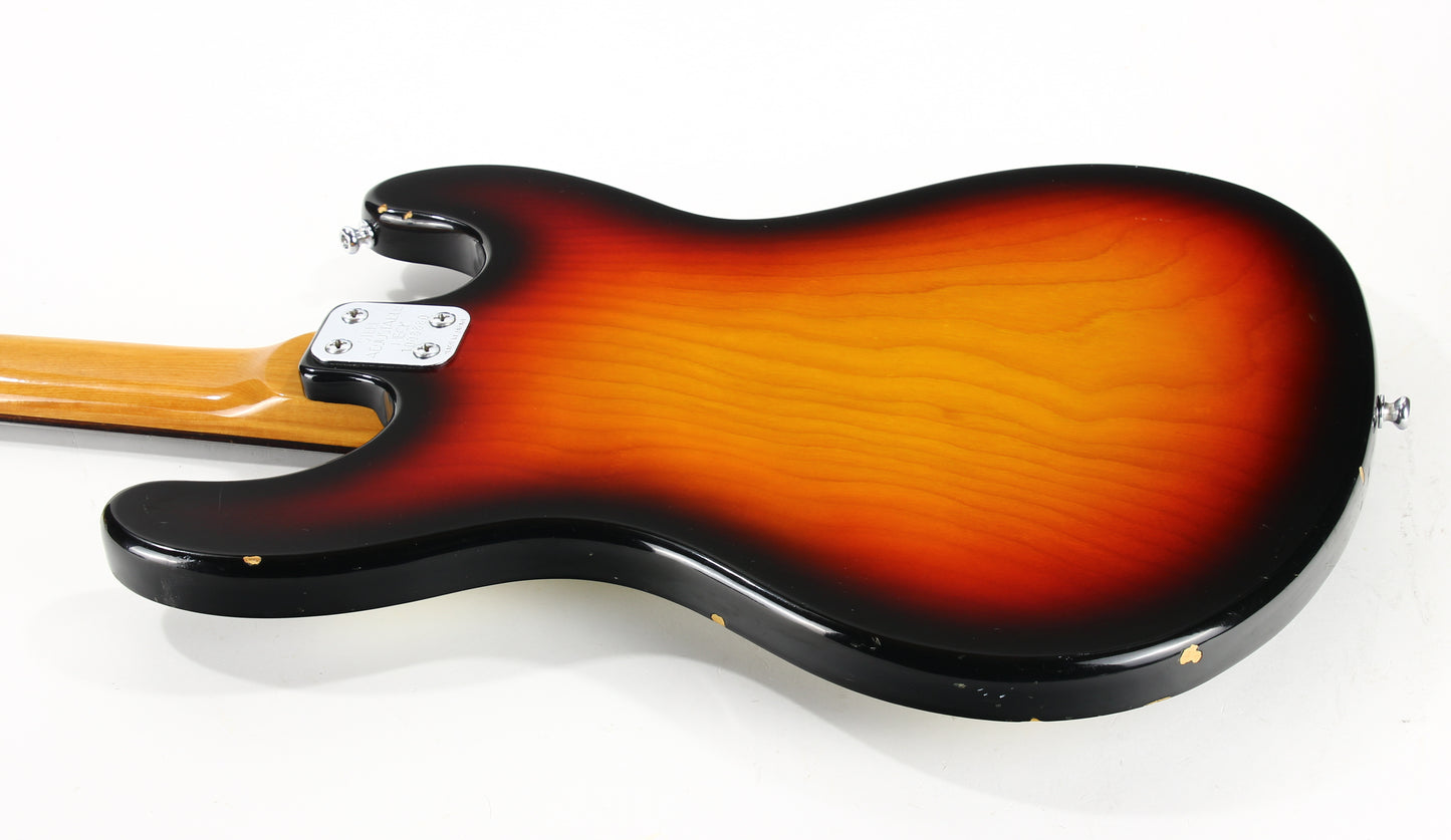 c. 1974 Univox Hi-Flier Phase III -- Kurt Cobain Nirvana, Sunburst, Humbuckers, w/ Hard Case! 1970's High Flyer Mosrite Copy