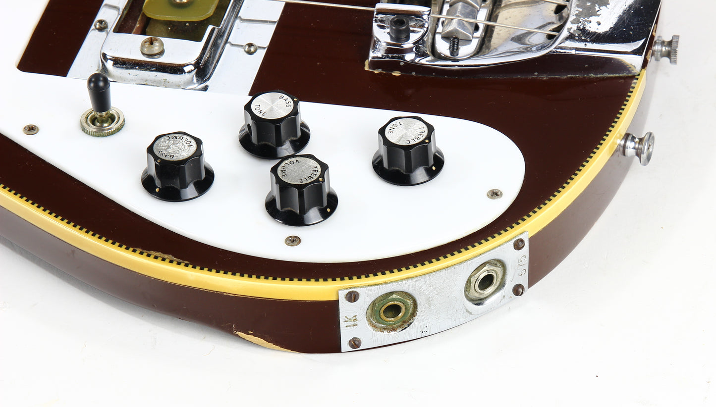 1969 Rickenbacker 4001 Bass Burgundyglo LEFT-HANDED -- EXTREMELY RARE Beatles Era Paul McCartney Ric! 4000