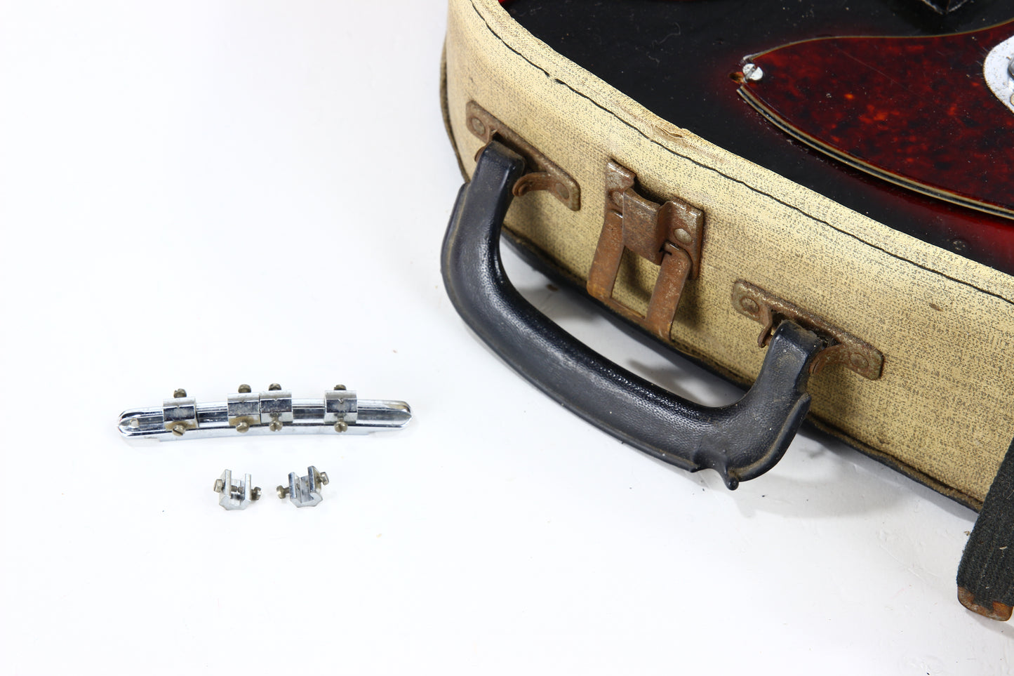 1960’s Harmony Silhouette Project Guitar - 2 Gold Foil Pickups, Sunburst, Original Case