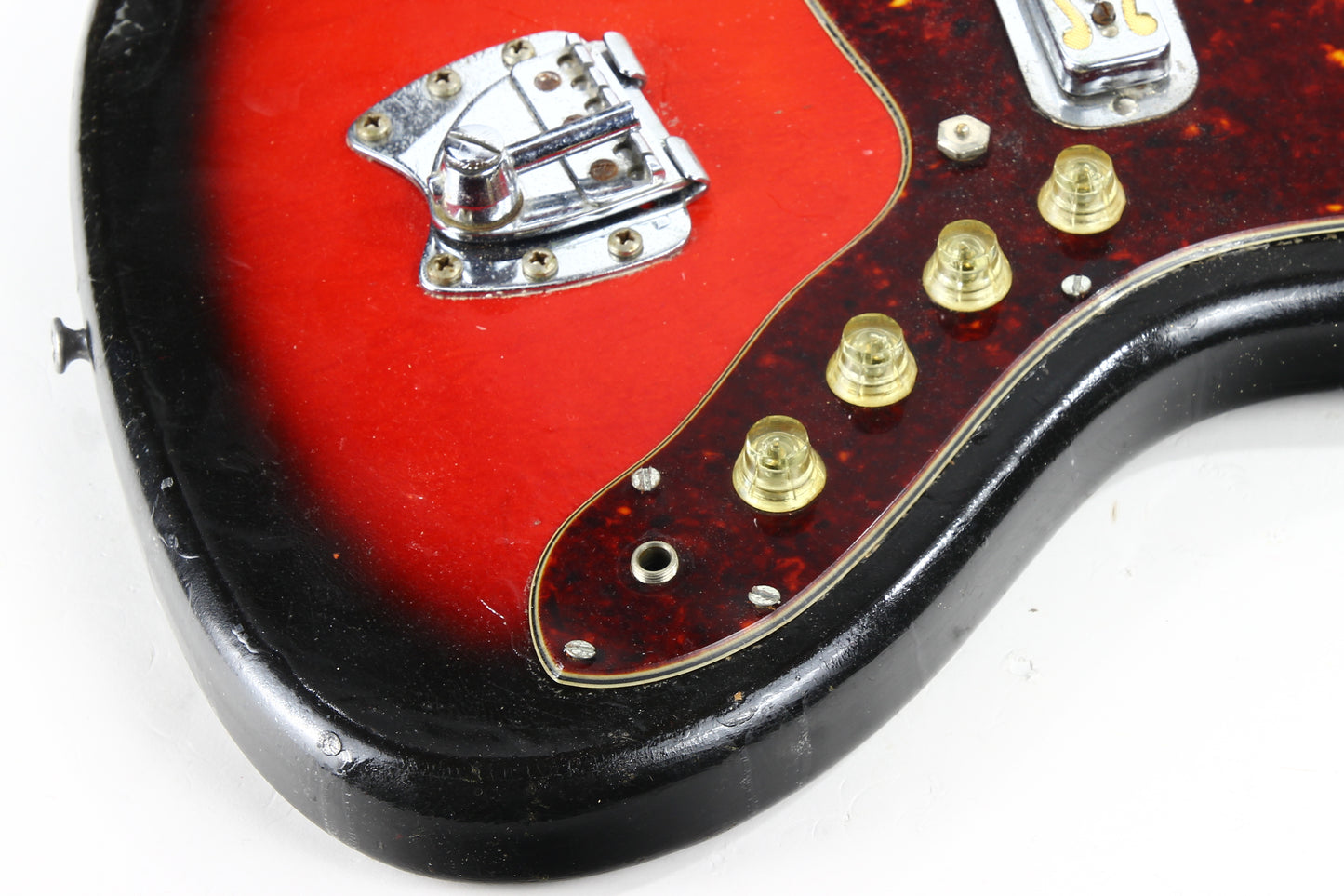 1960’s Harmony Silhouette Project Guitar - 2 Gold Foil Pickups, Sunburst, Original Case