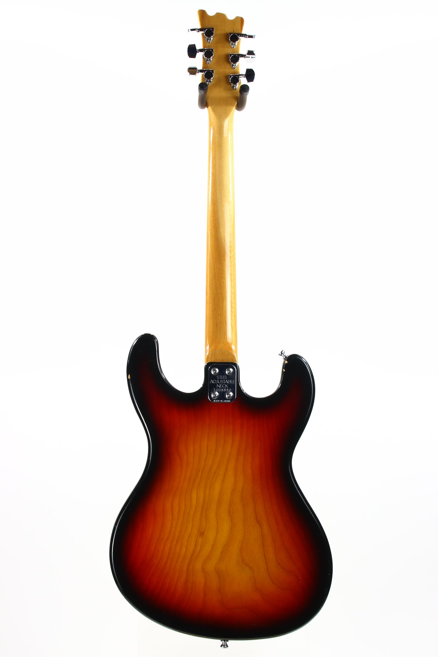 c. 1974 Univox Hi-Flier Phase III -- Kurt Cobain Nirvana, Sunburst, Humbuckers, w/ Hard Case! 1970's High Flyer Mosrite Copy